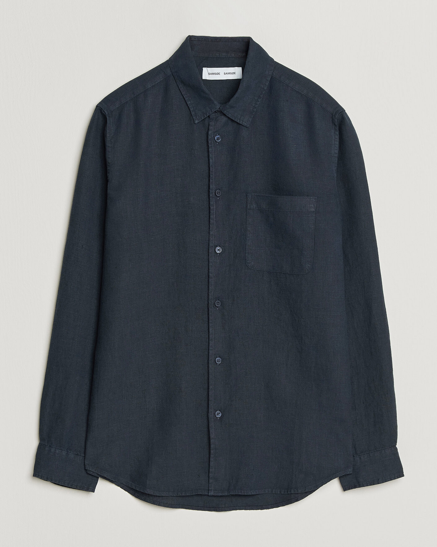 Herren | Hemden | Samsøe Samsøe | Liam Linen Shirt Salute Navy