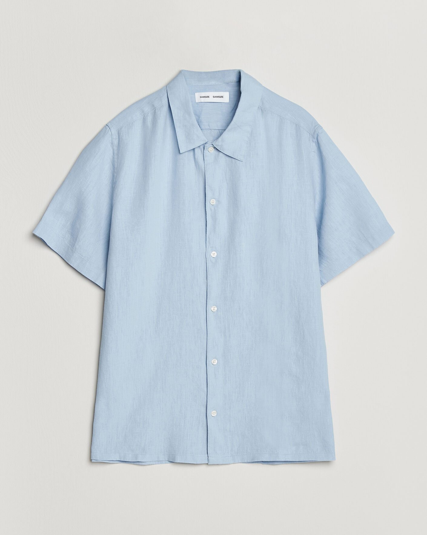 Herren | Hemden | Samsøe Samsøe | Avan Linen Short Sleeve Shirt Windsurfer