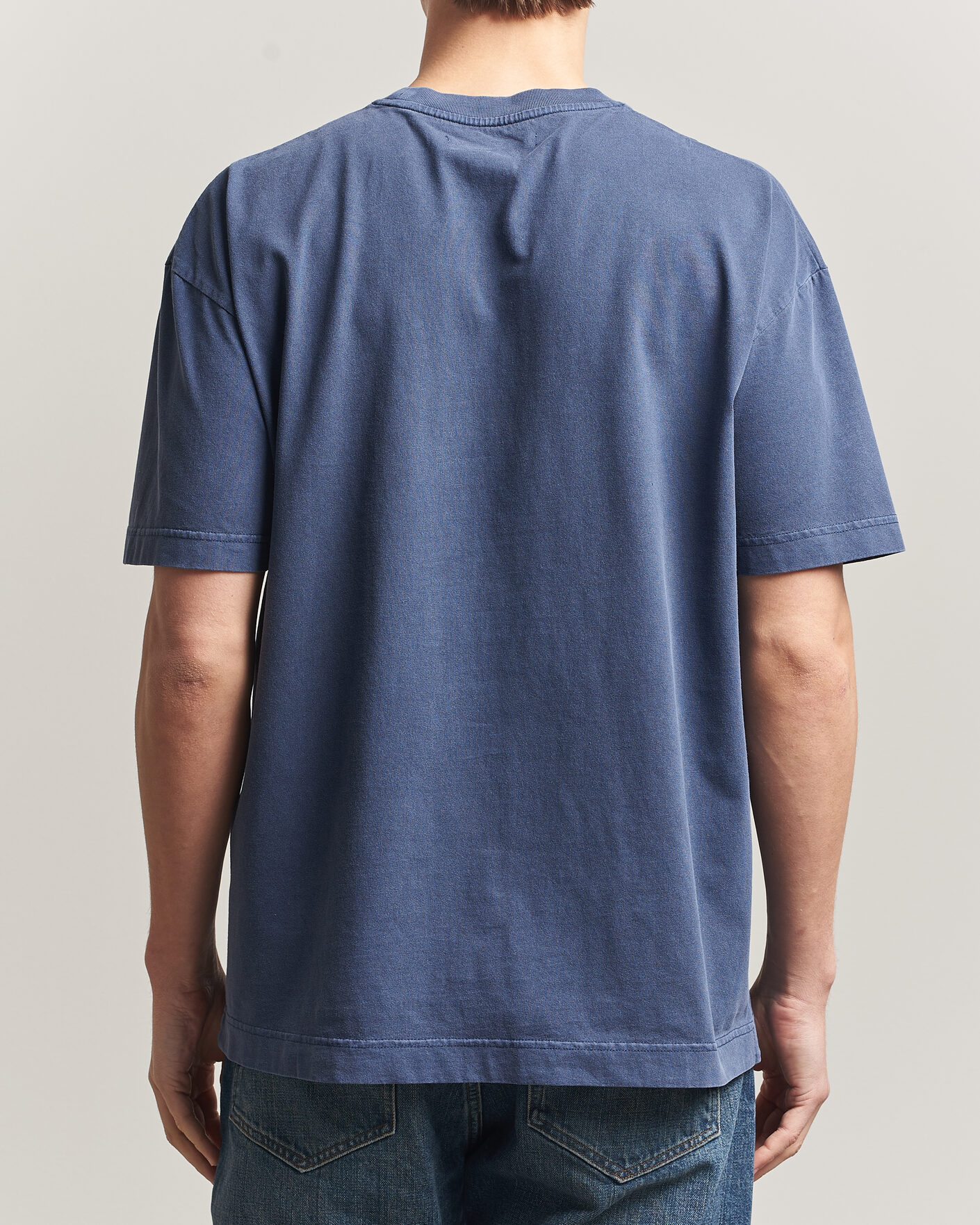 Herren | T-Shirts | Samsøe Samsøe | Joel Organic Washed Cotton T-Shirt Salute Navy