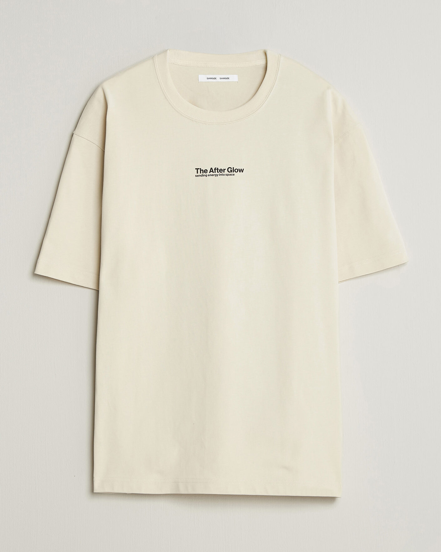 Herren | T-Shirts | Samsøe Samsøe | Uni Printed T-shirt Beige