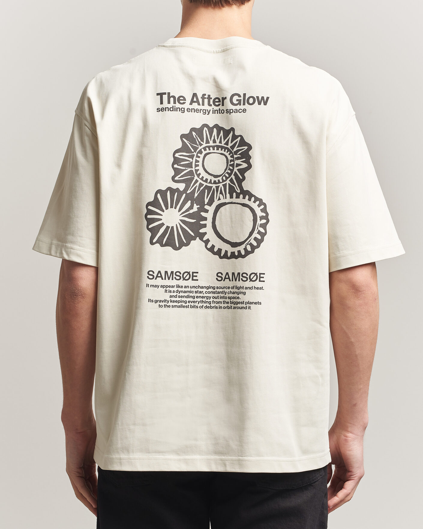 Herren | T-Shirts | Samsøe Samsøe | Uni Printed T-shirt Beige