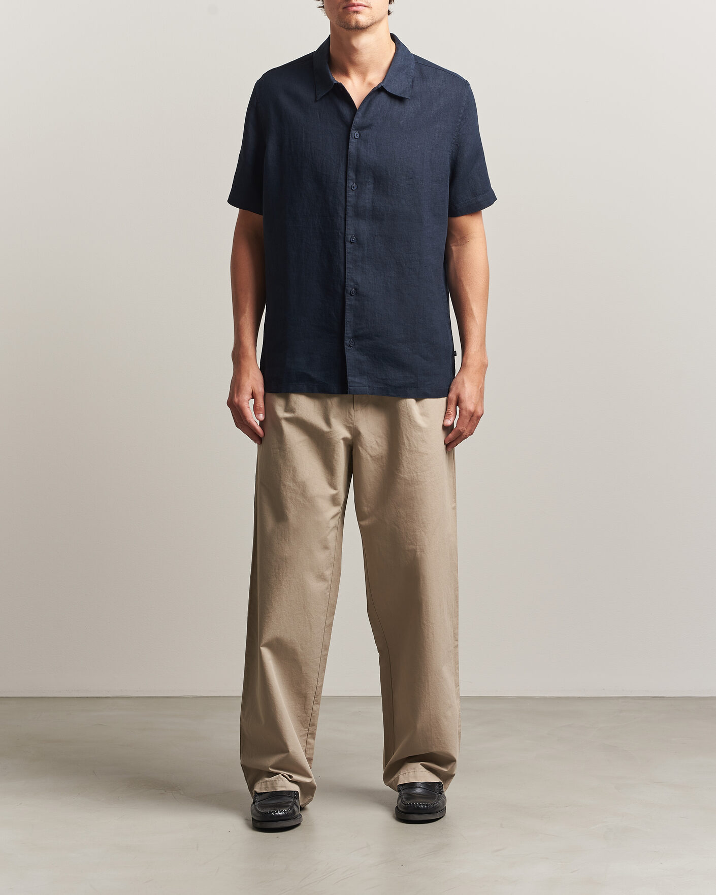 Herren | Hosen | Samsøe Samsøe | Valentin Cotton/Linen Pleated Trousers Aluminum