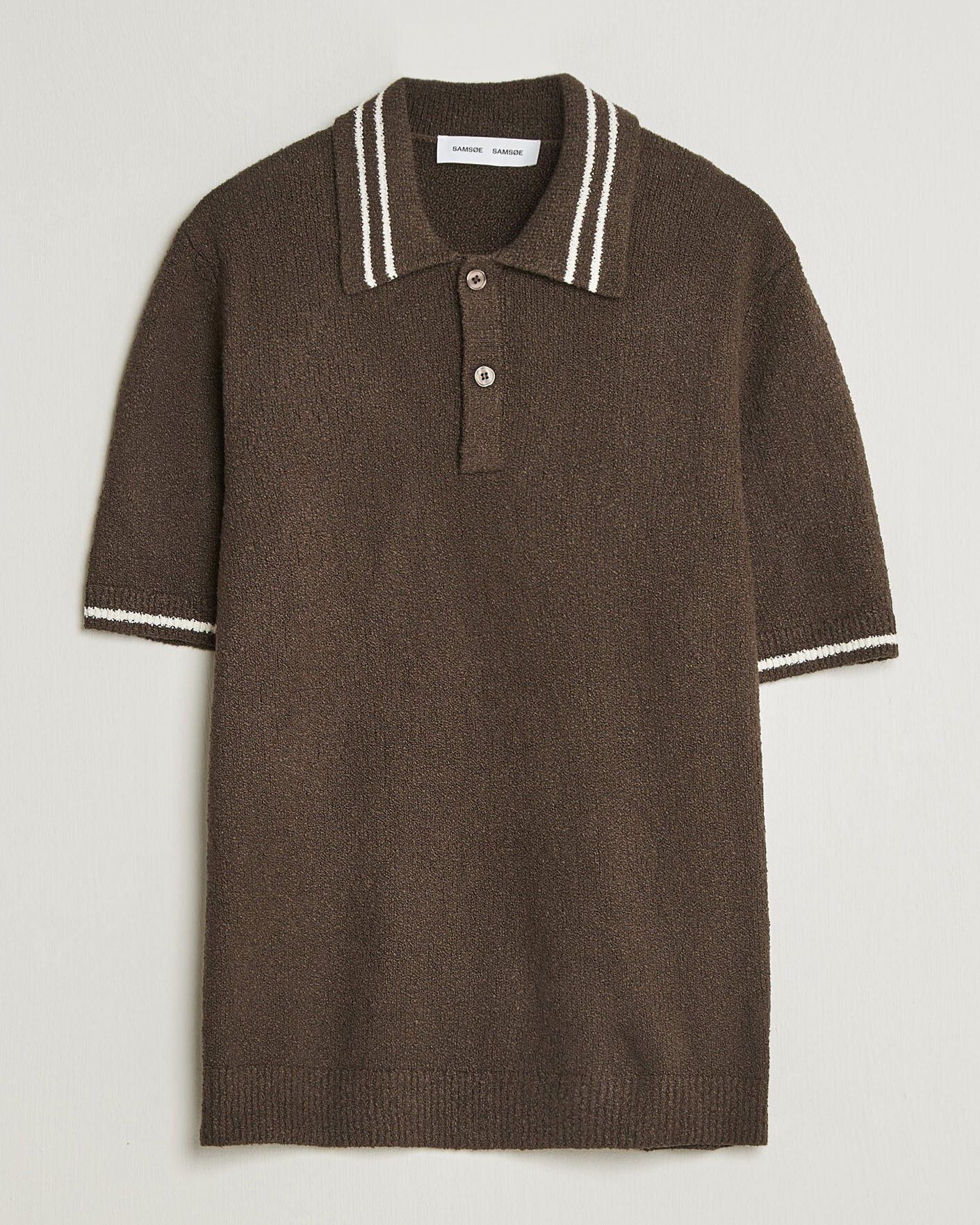 Herren | Poloshirts | Samsøe Samsøe | Pedro Knitted Polo Turkish Coffee