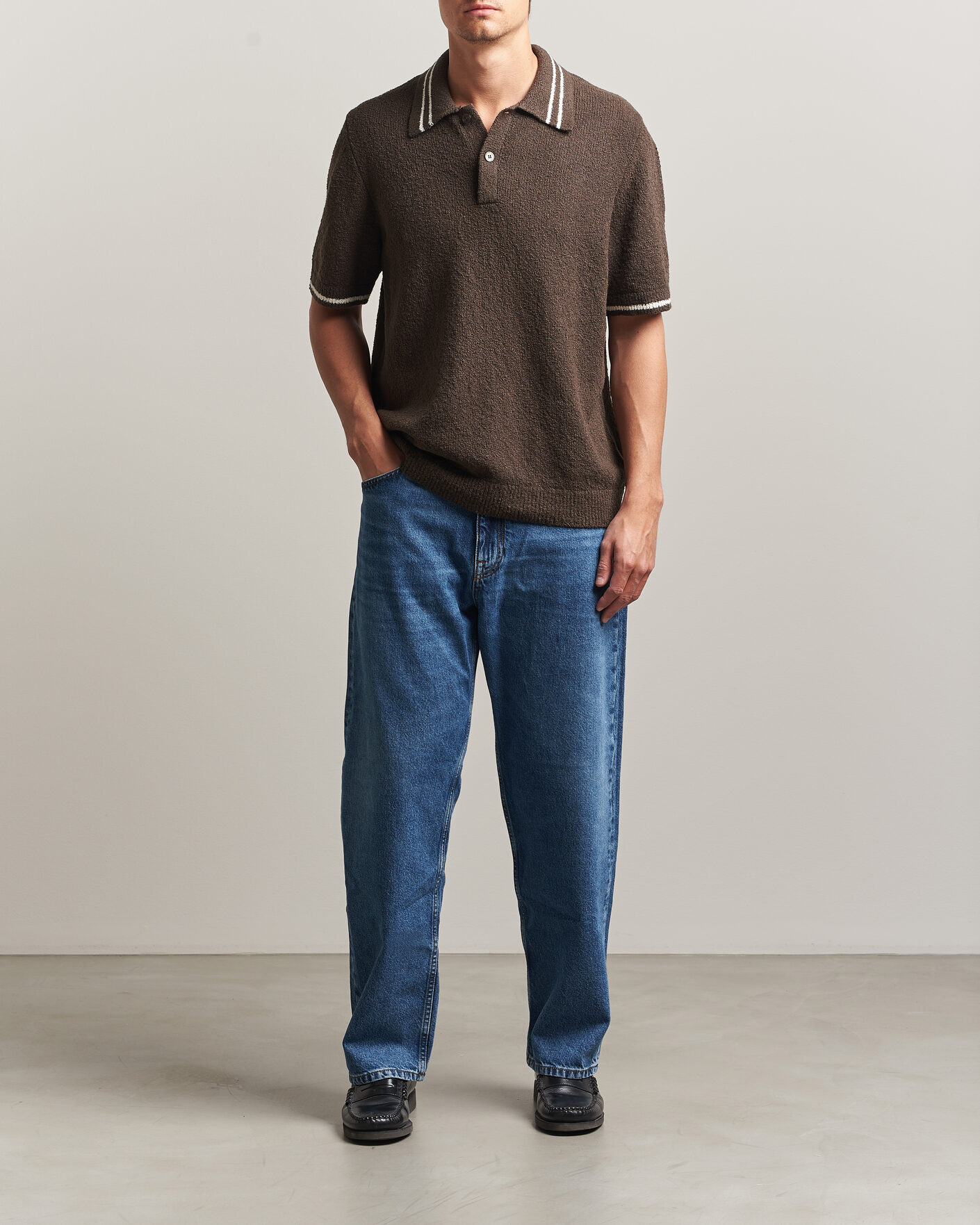 Herren | Poloshirts | Samsøe Samsøe | Pedro Knitted Polo Turkish Coffee