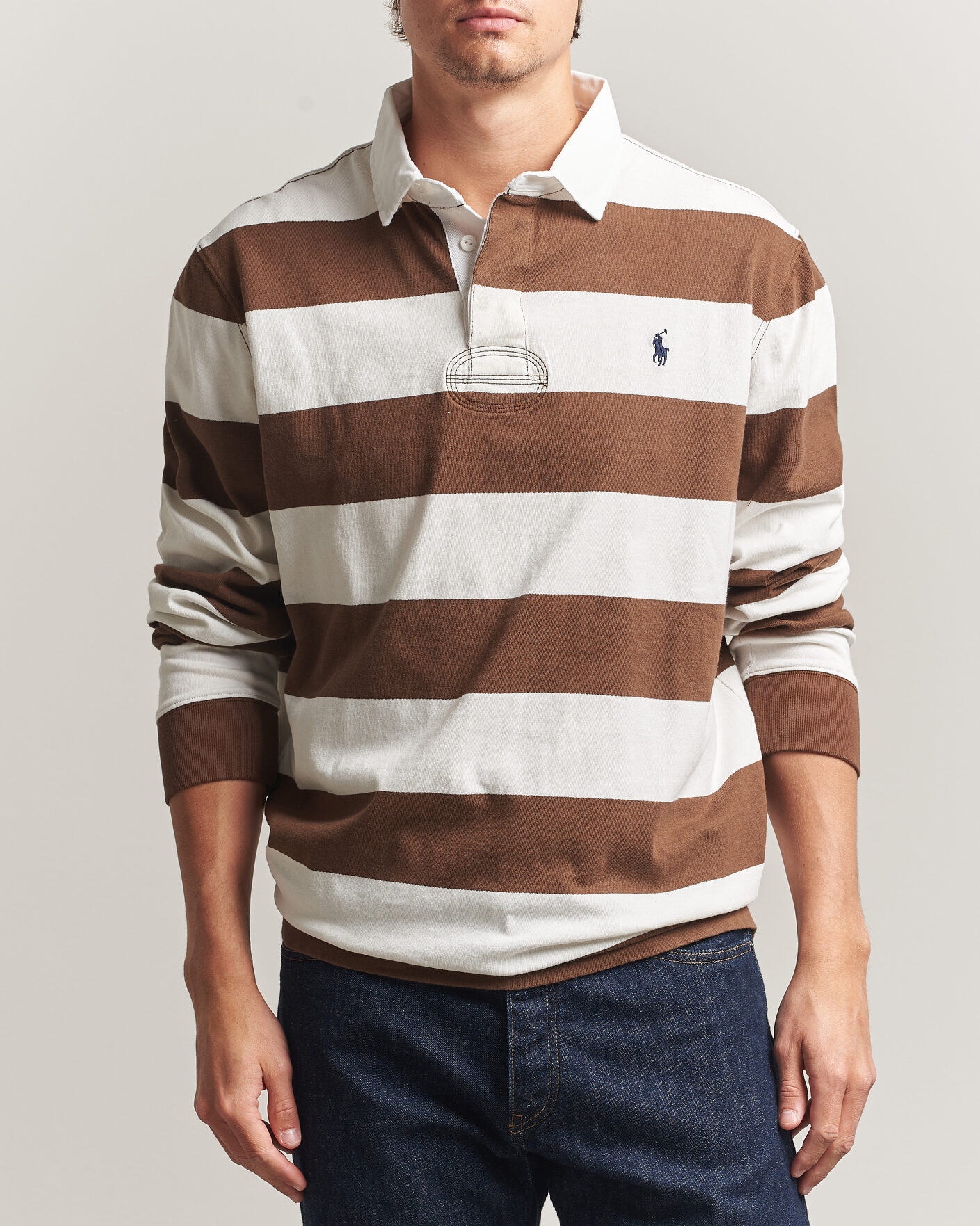 Herren | Pullover | Polo Ralph Lauren | Block Striped Rugby Pale Russet/Trophy Cream