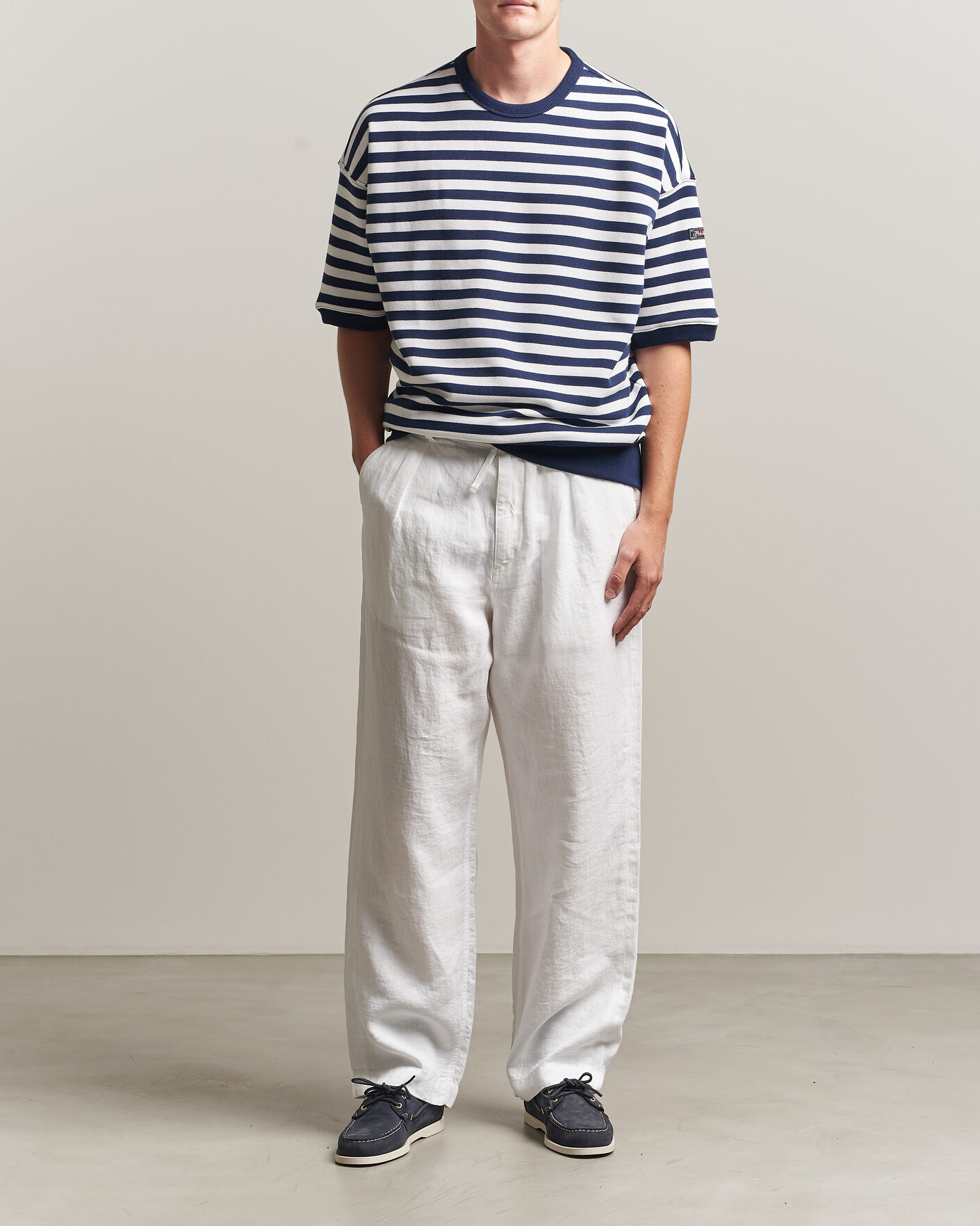 Herren | T-Shirts | Polo Ralph Lauren | Striped Short Sleeve Sweater Newport Navy/White
