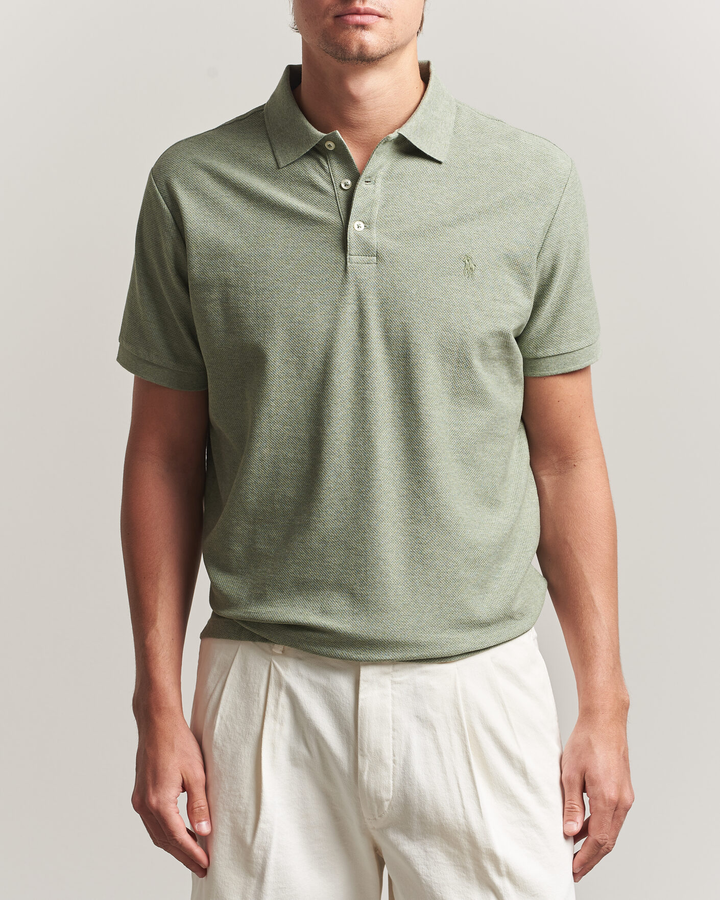 Herren | Poloshirts | Polo Ralph Lauren | Honeycomb Texture Polo Greenery Heather