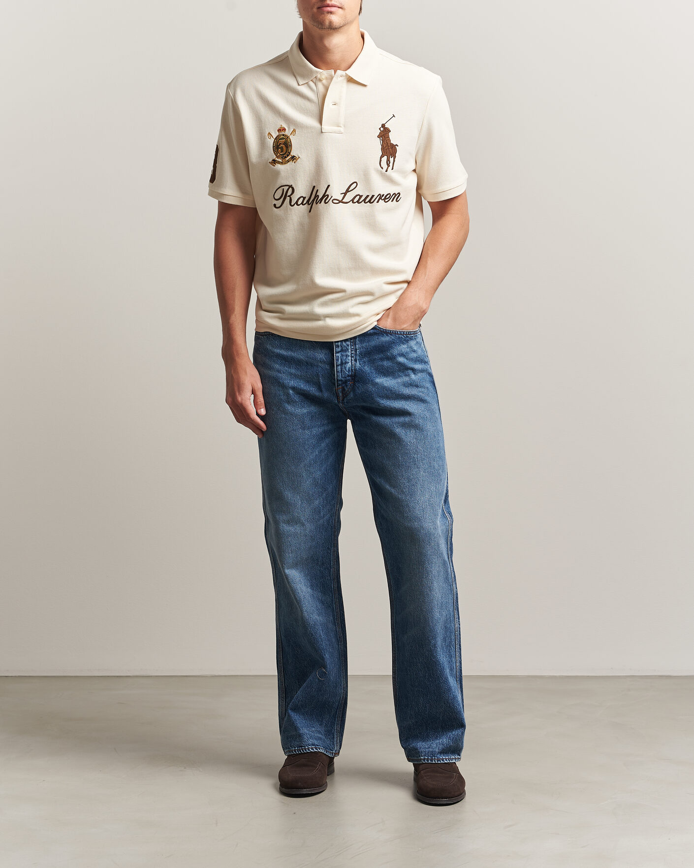 Herren | Poloshirts | Polo Ralph Lauren | Classic Fit Team Polo Guide Cream