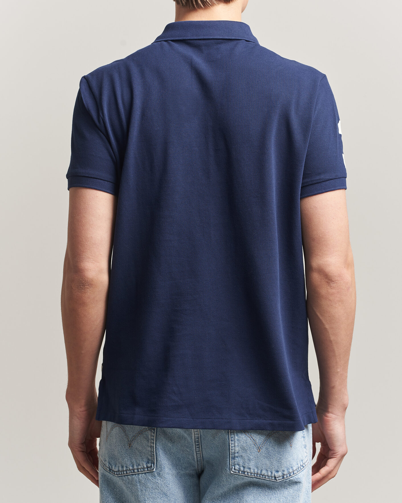 Herren | Poloshirts | Polo Ralph Lauren | Custom Slim Diagonal Stipe Polo Newport Navy/Nevis