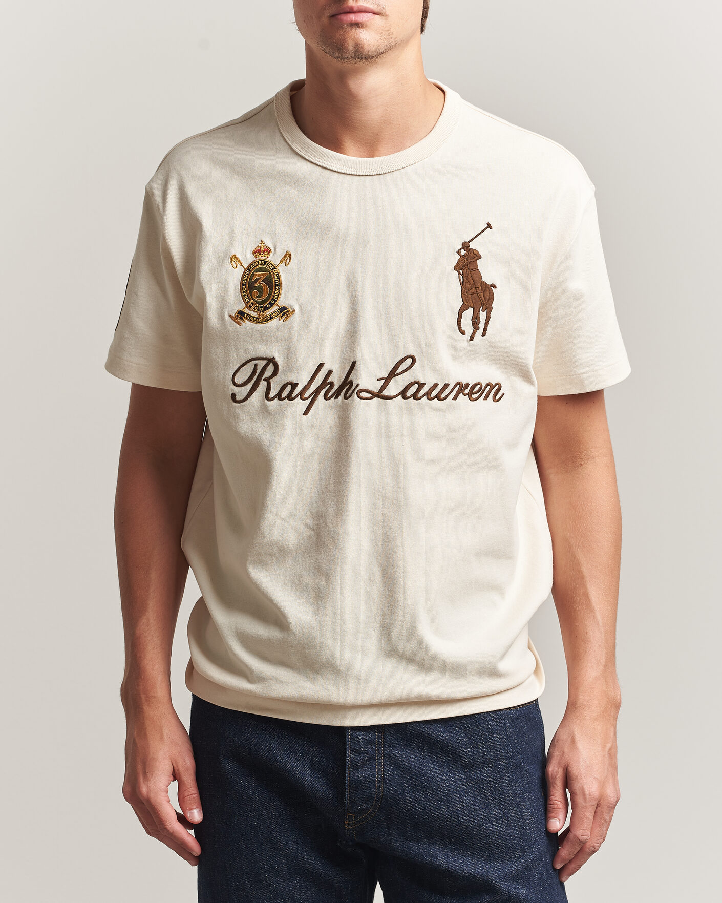 Herren | T-Shirts | Polo Ralph Lauren | Classic Fit Team T-shirt Guide Cream