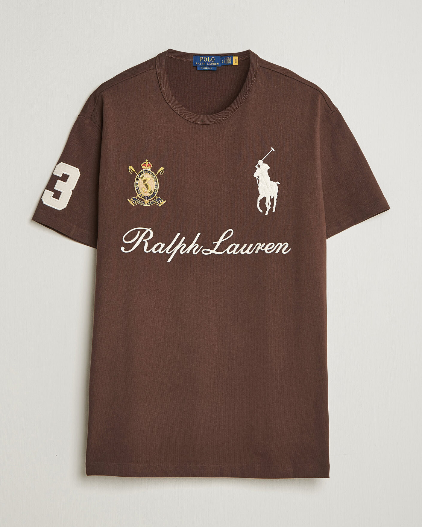 Herren | T-Shirts | Polo Ralph Lauren | Classic Fit Team T-shirt Nutmeg Brown
