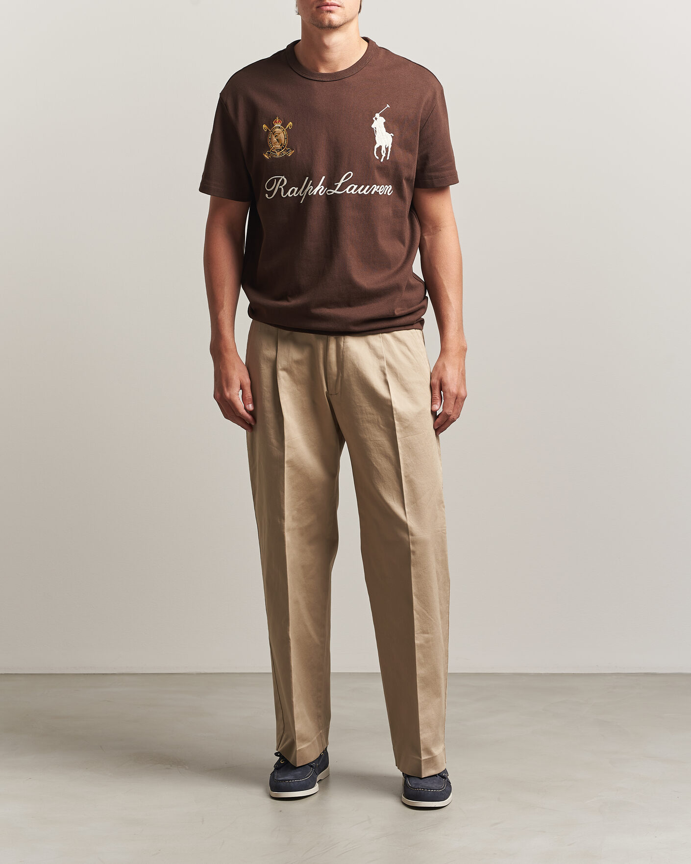 Herren | T-Shirts | Polo Ralph Lauren | Classic Fit Team T-shirt Nutmeg Brown