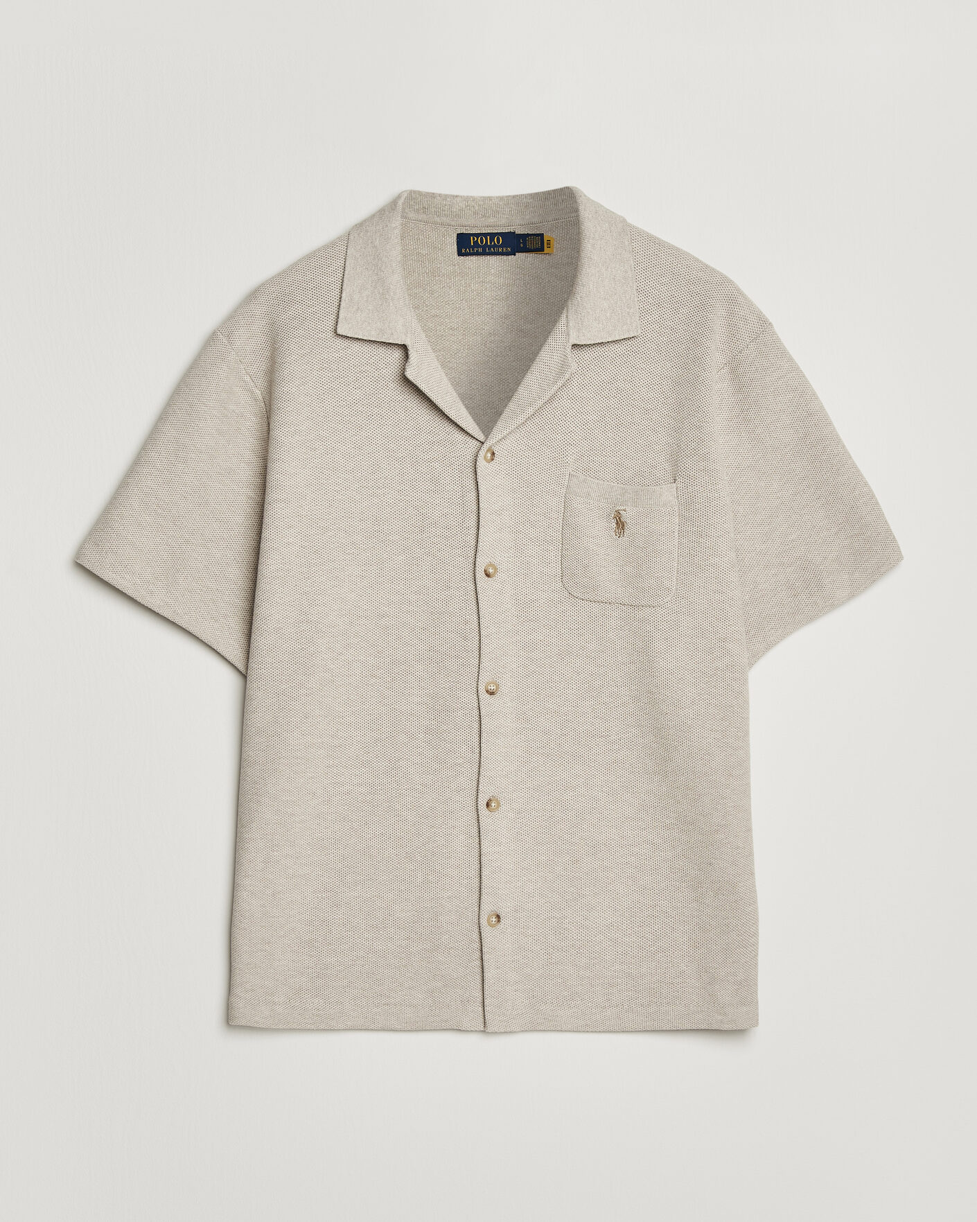 Herren | Hemden | Polo Ralph Lauren | Textured Camp Collar Cardigan Light Walnut Brown