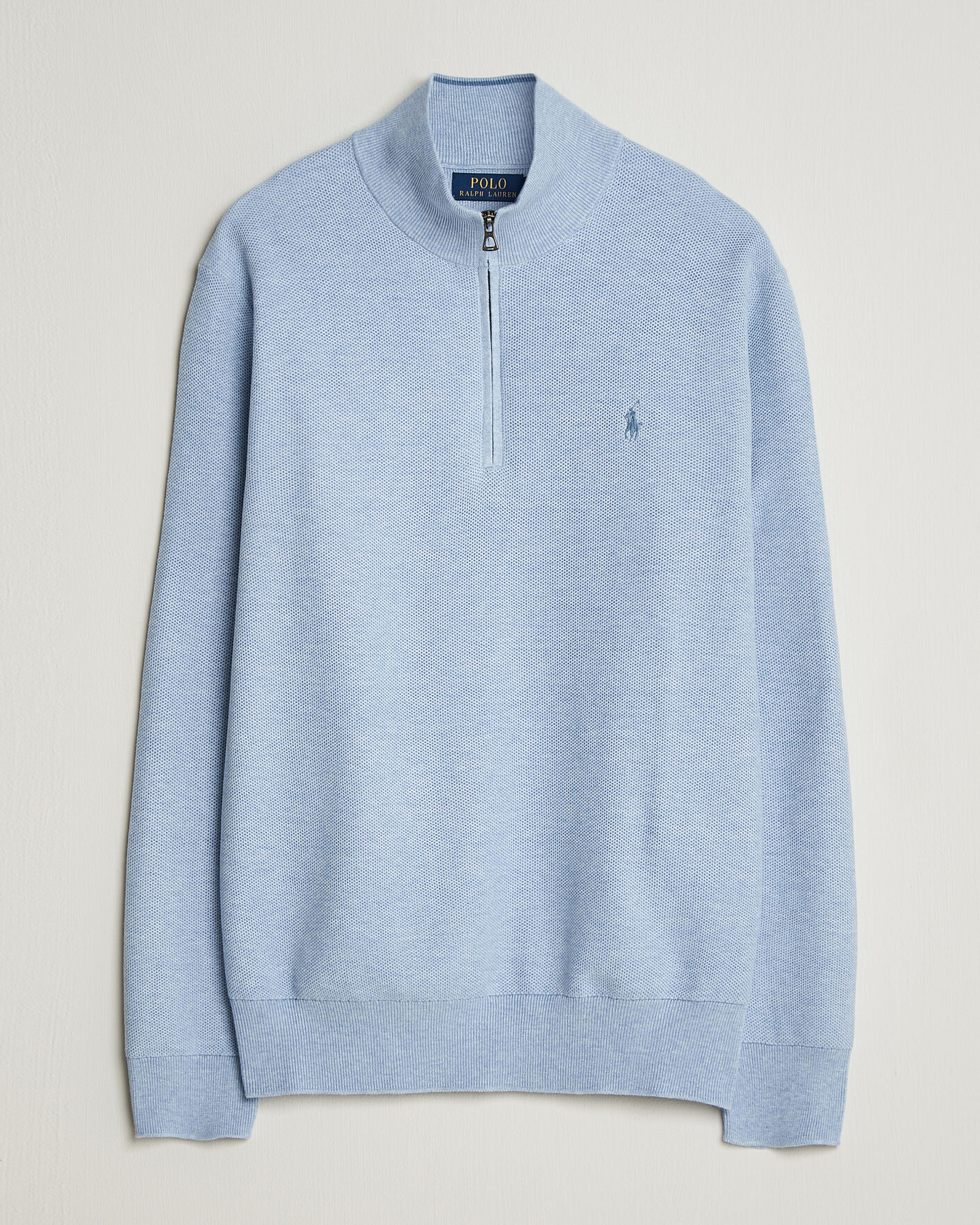 Herren | Pullover | Polo Ralph Lauren | Textued Half-Zip Blue Hyacinth Heather