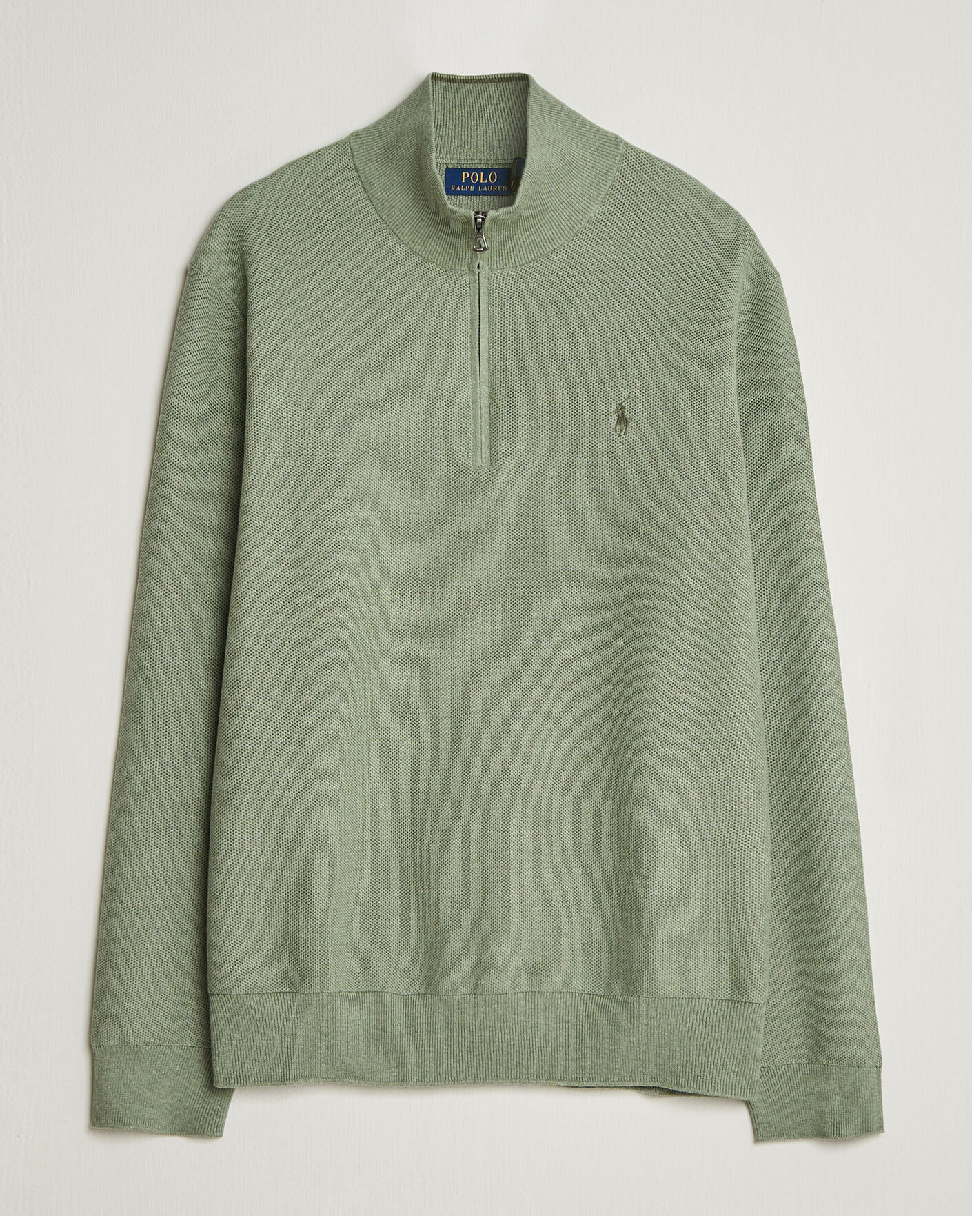 Herren | Pullover | Polo Ralph Lauren | Textured Half-Zip Fern Green Heather