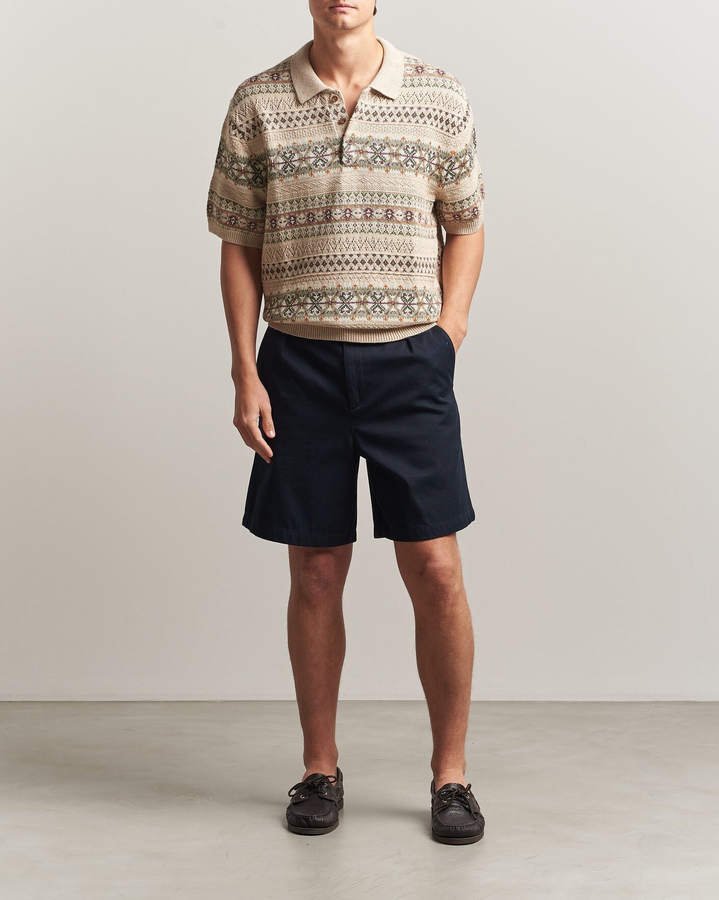 Herren | Poloshirts | Polo Ralph Lauren | Cotton/Linen Fairisle Polo Tan Combo
