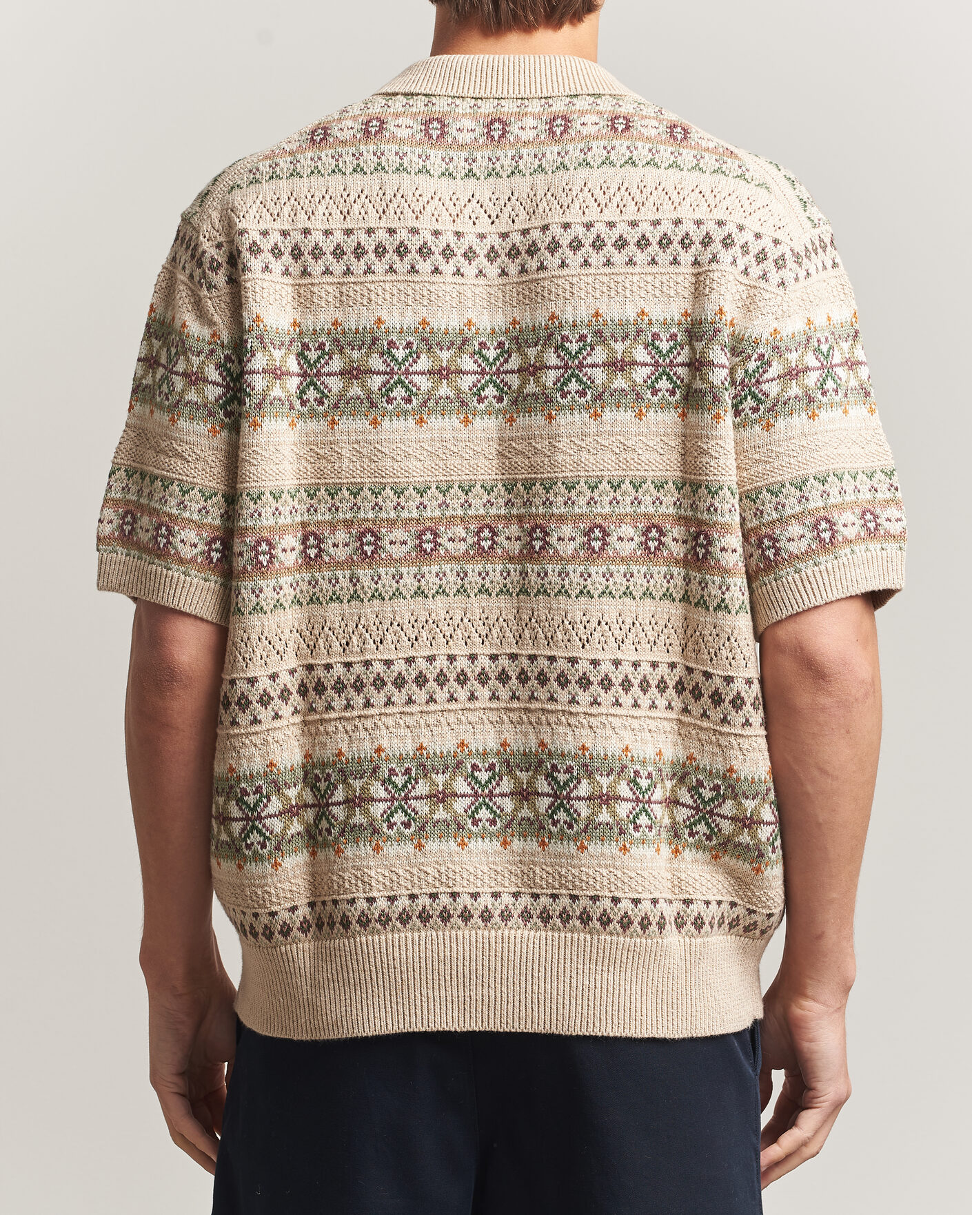 Herren | Poloshirts | Polo Ralph Lauren | Cotton/Linen Fairisle Polo Tan Combo