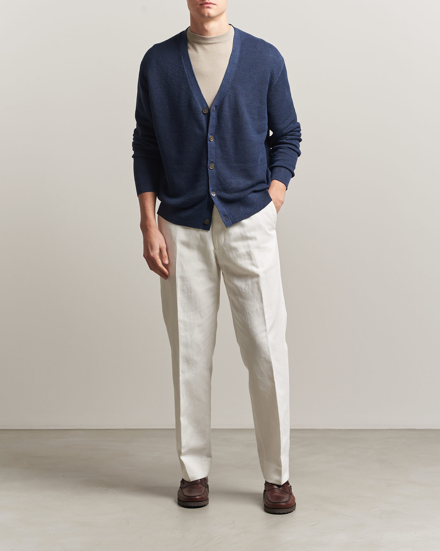Herren | Pullover | Polo Ralph Lauren | Linen Cardigan Newport Navy