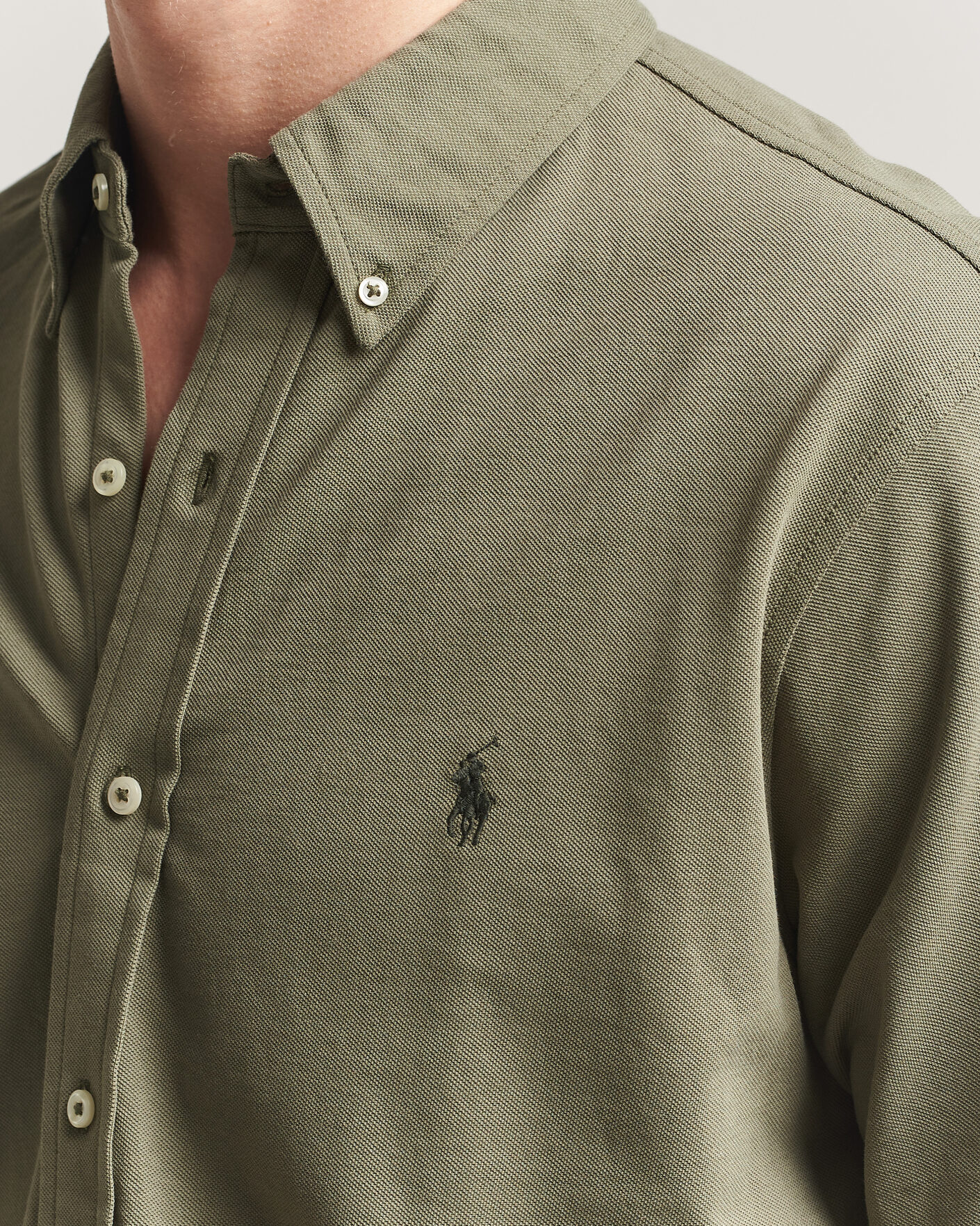 Herren | Hemden | Polo Ralph Lauren | Featherweight Mesh Shirt Cruise Olive