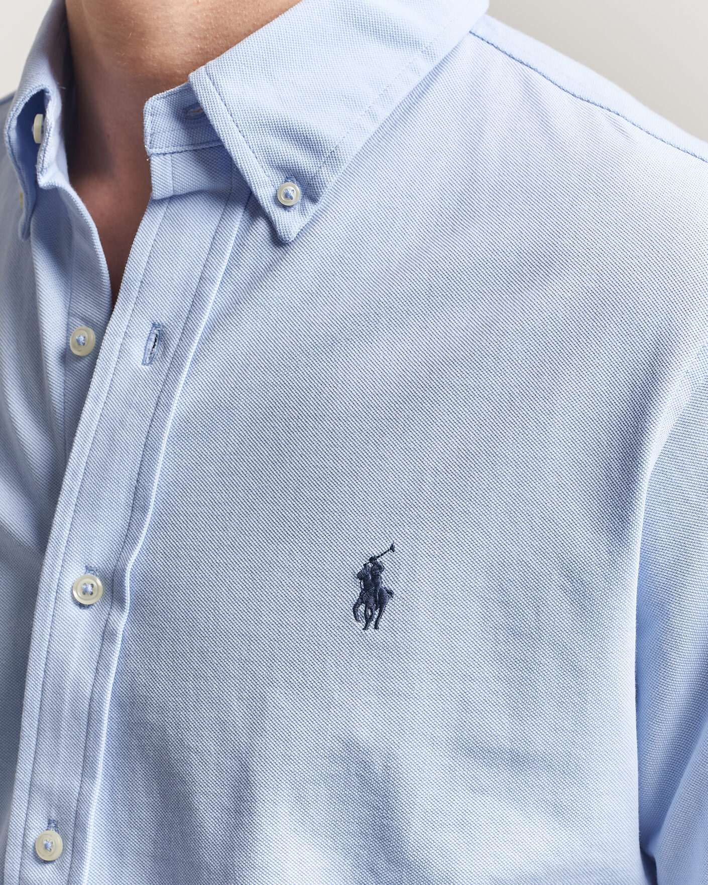 Herren | Hemden | Polo Ralph Lauren | Featherweight Mesh Shirt Pebble Blue