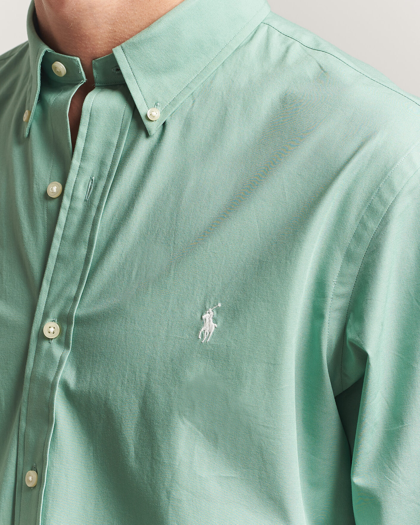 Herren | Hemden | Polo Ralph Lauren | Custom Fit Poplin Shirt Faded Mint
