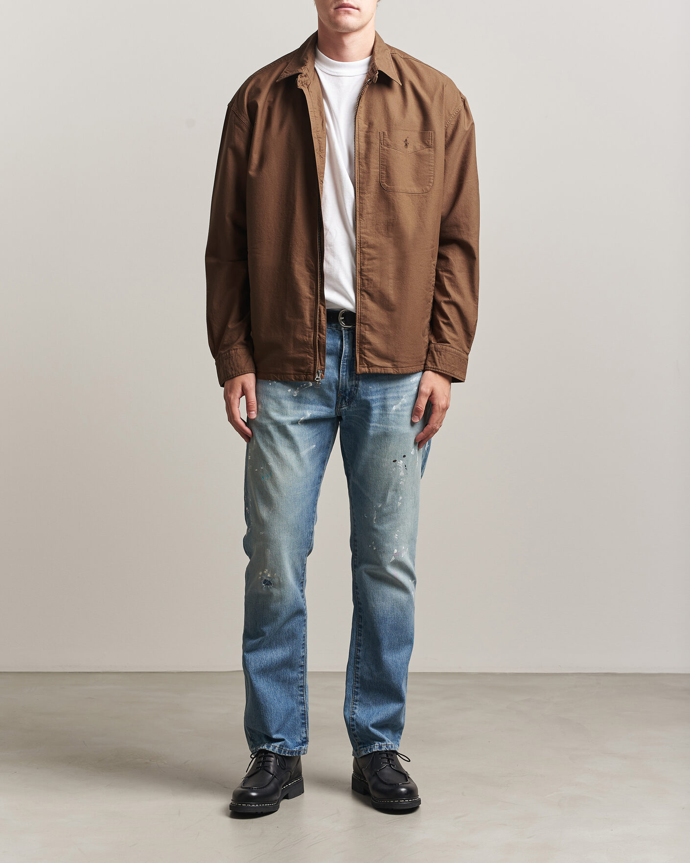 Herren | Hemden | Polo Ralph Lauren | Osaca Oxford Zip Overshirt Chestnut