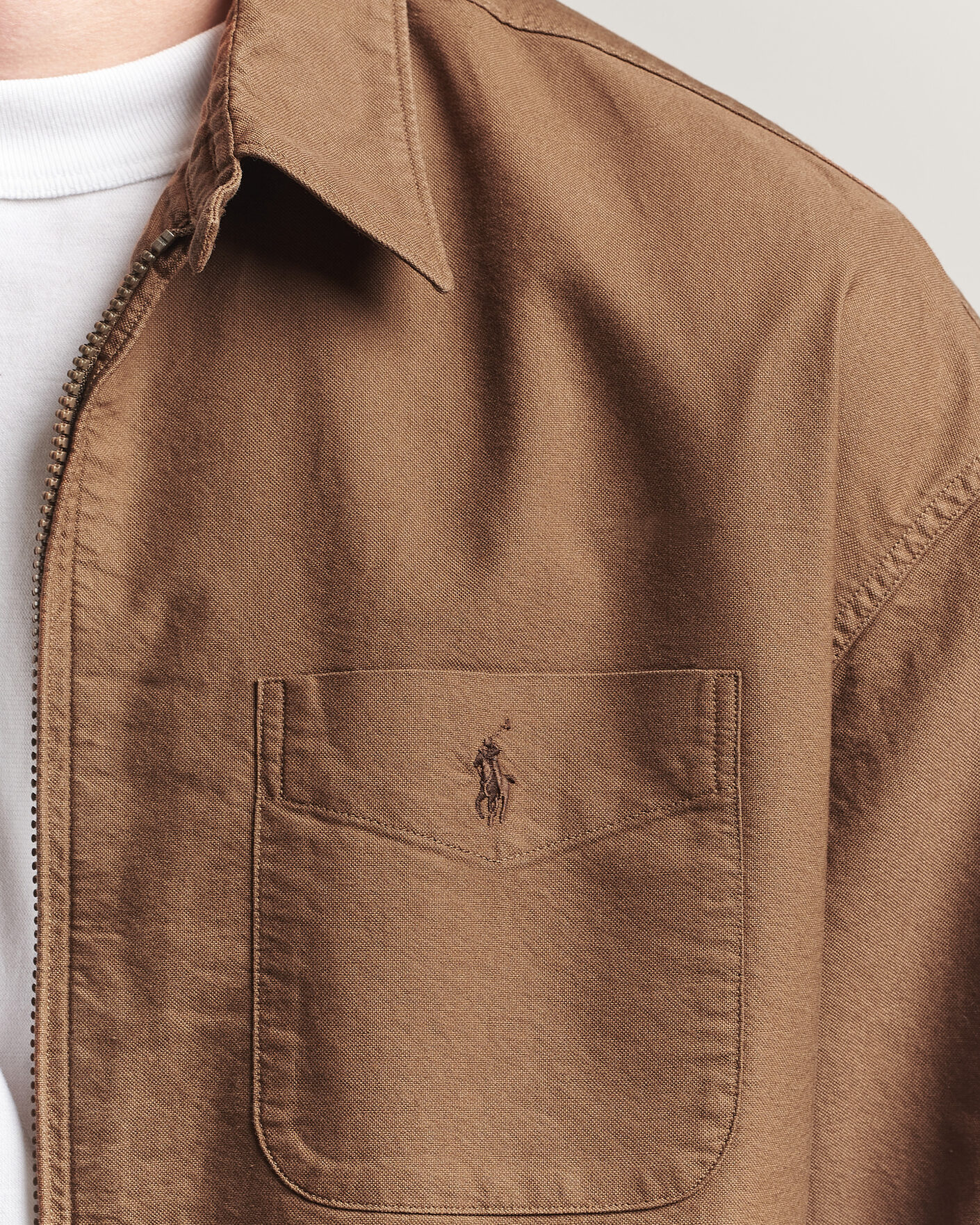 Herren | Hemden | Polo Ralph Lauren | Osaca Oxford Zip Overshirt Chestnut