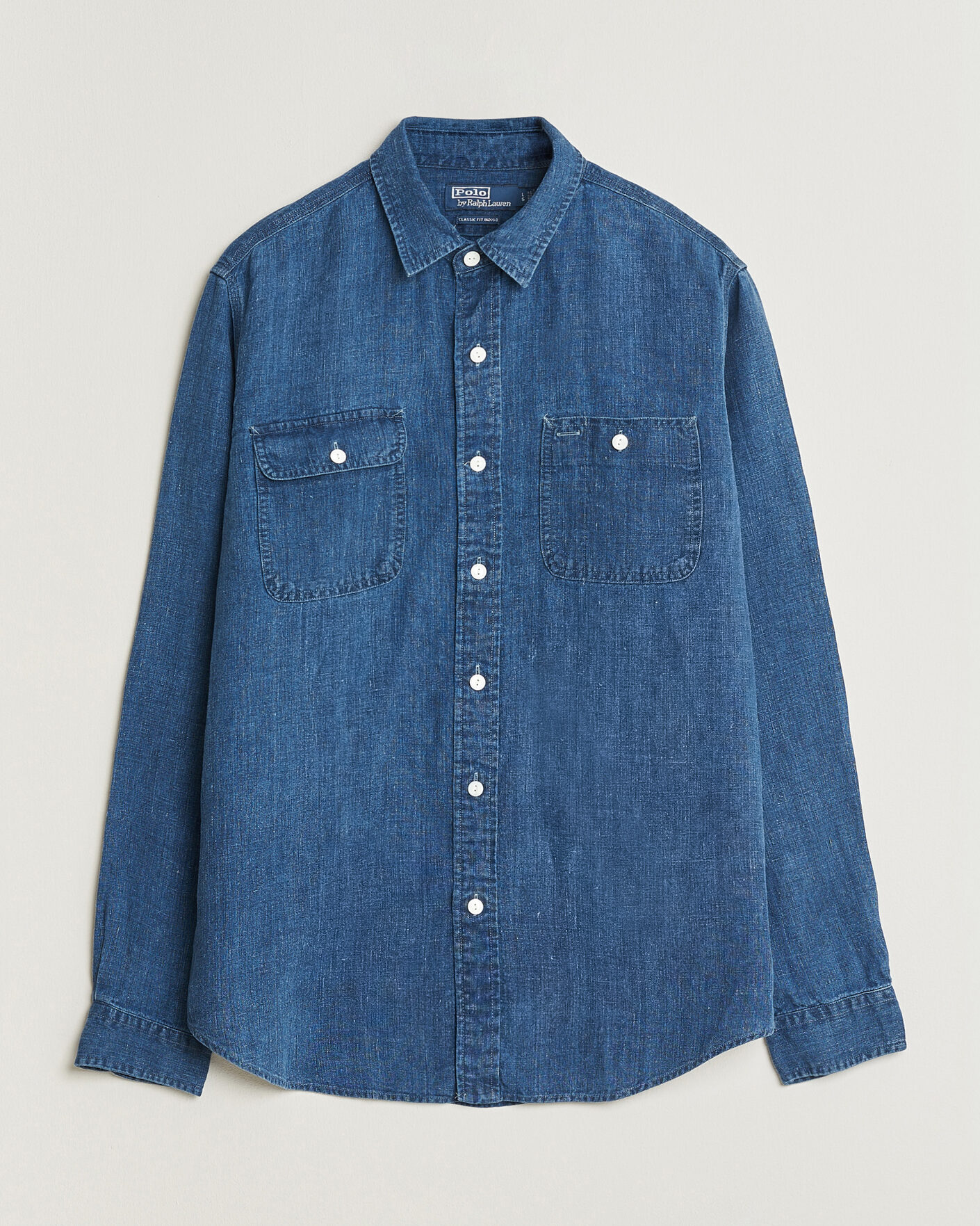 Herren | Hemden | Polo Ralph Lauren | Indigo/Linen Western Shirt Medium Wash
