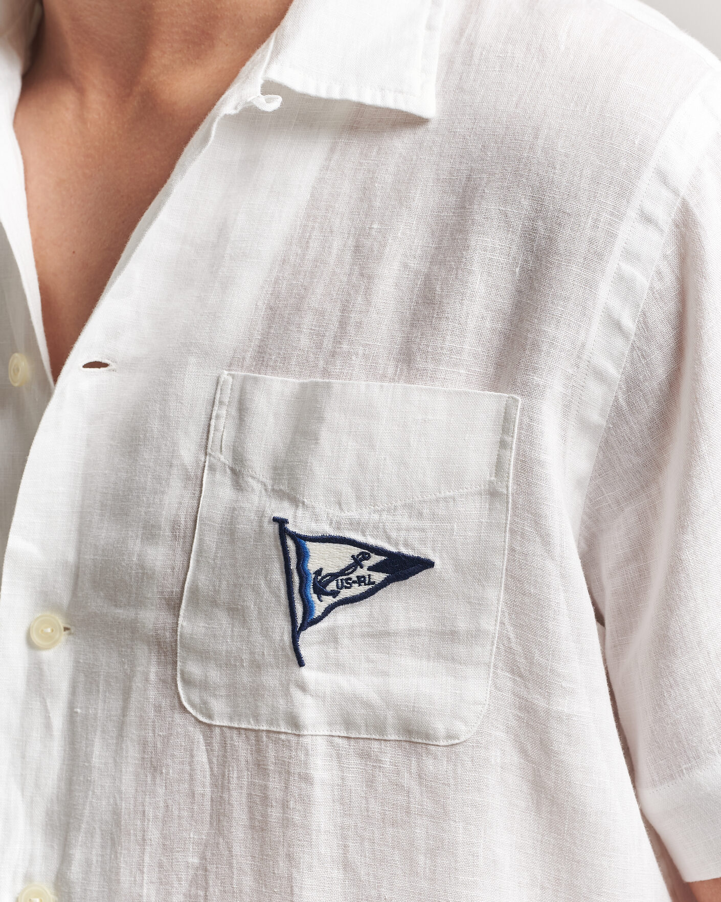 Herren | Hemden | Polo Ralph Lauren | Linen Camp Shirt Vintage Nautical Sail