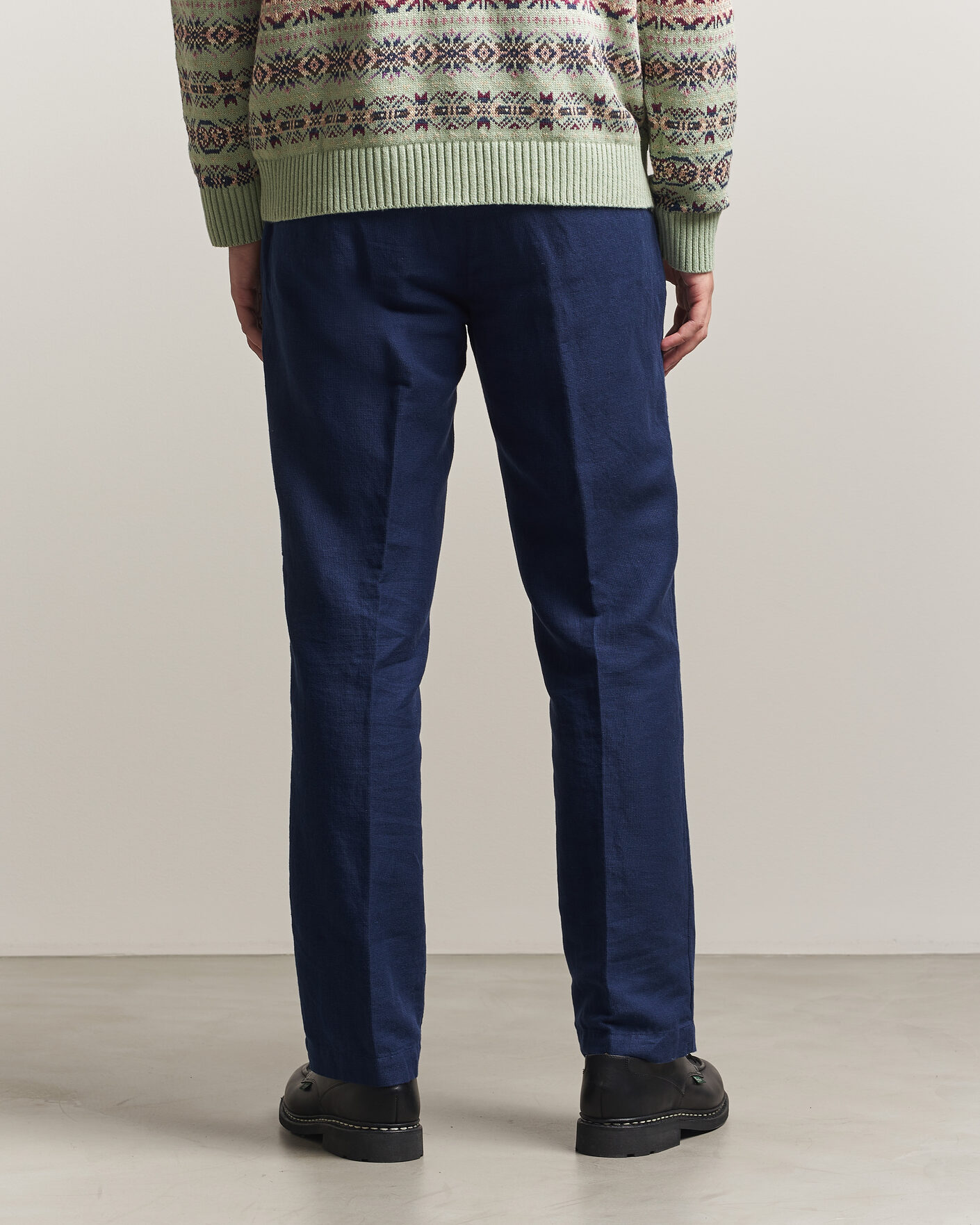 Herren | Hosen | Polo Ralph Lauren | Cotton/Linen Houndstooth Pants Newport Navy