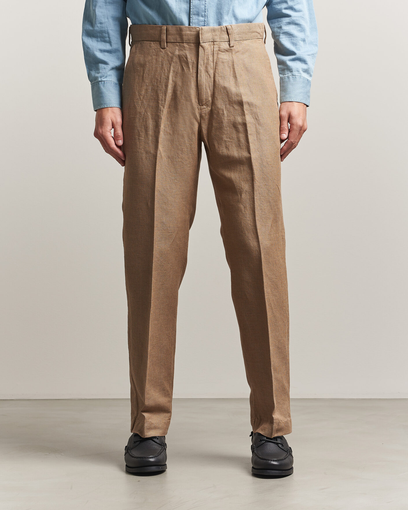 Herren | Hosen | Polo Ralph Lauren | Cotton/Linen Houndstooth Pants Vintage Khaki