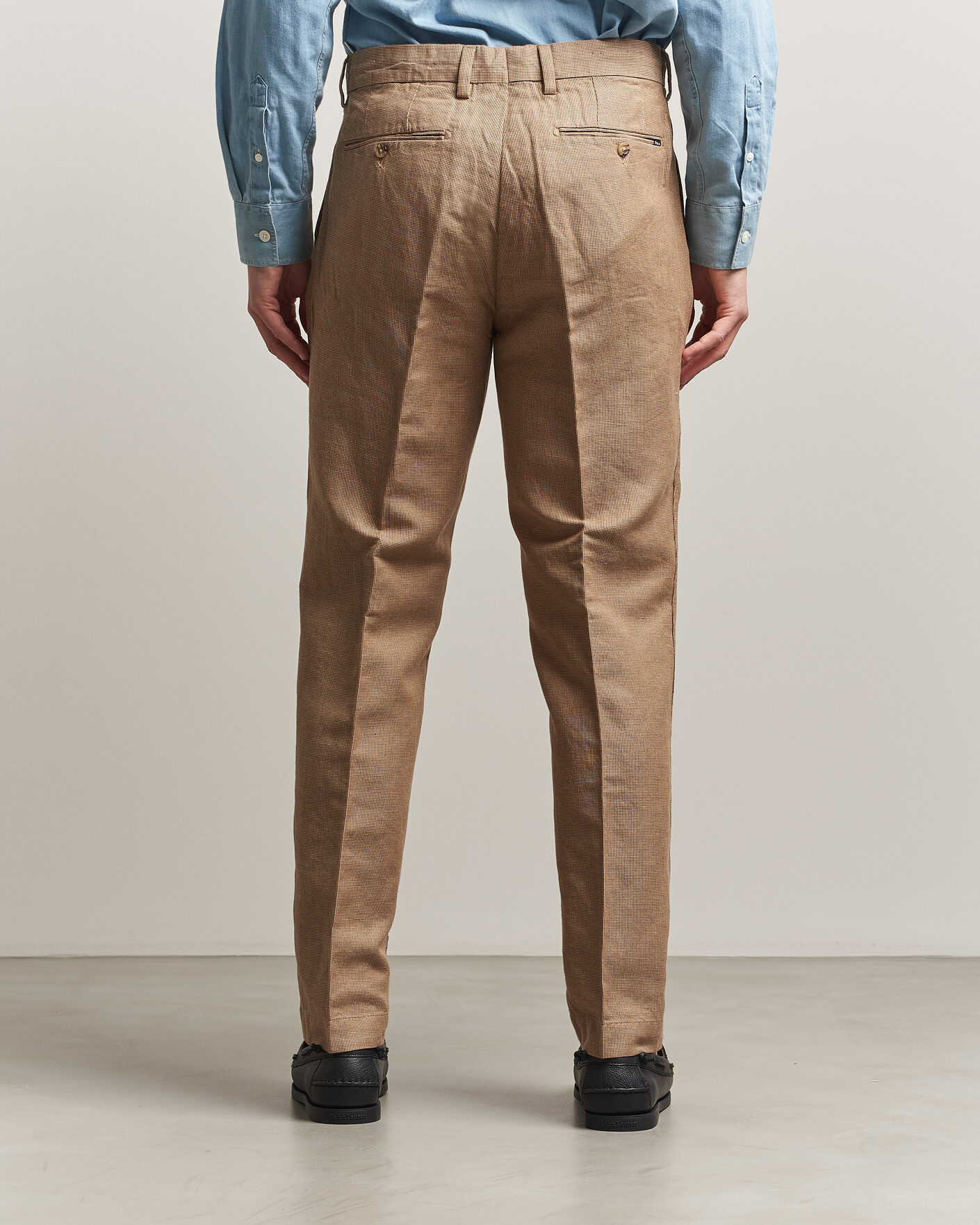 Herren | Hosen | Polo Ralph Lauren | Cotton/Linen Houndstooth Pants Vintage Khaki