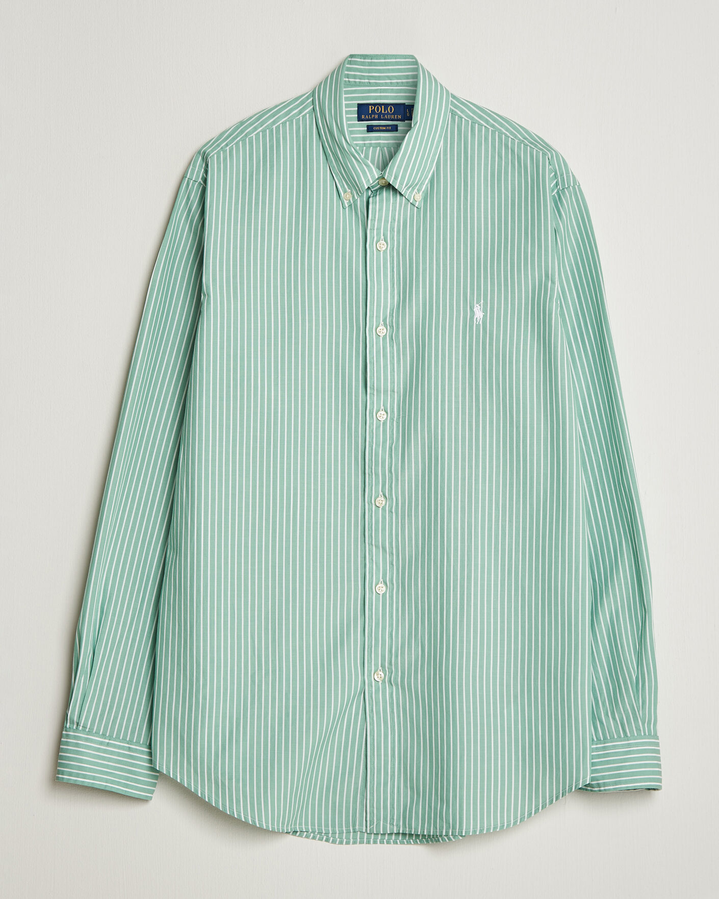 Herren | Hemden | Polo Ralph Lauren | Custom Fit Stripe Poplin Shirt Faded Mint