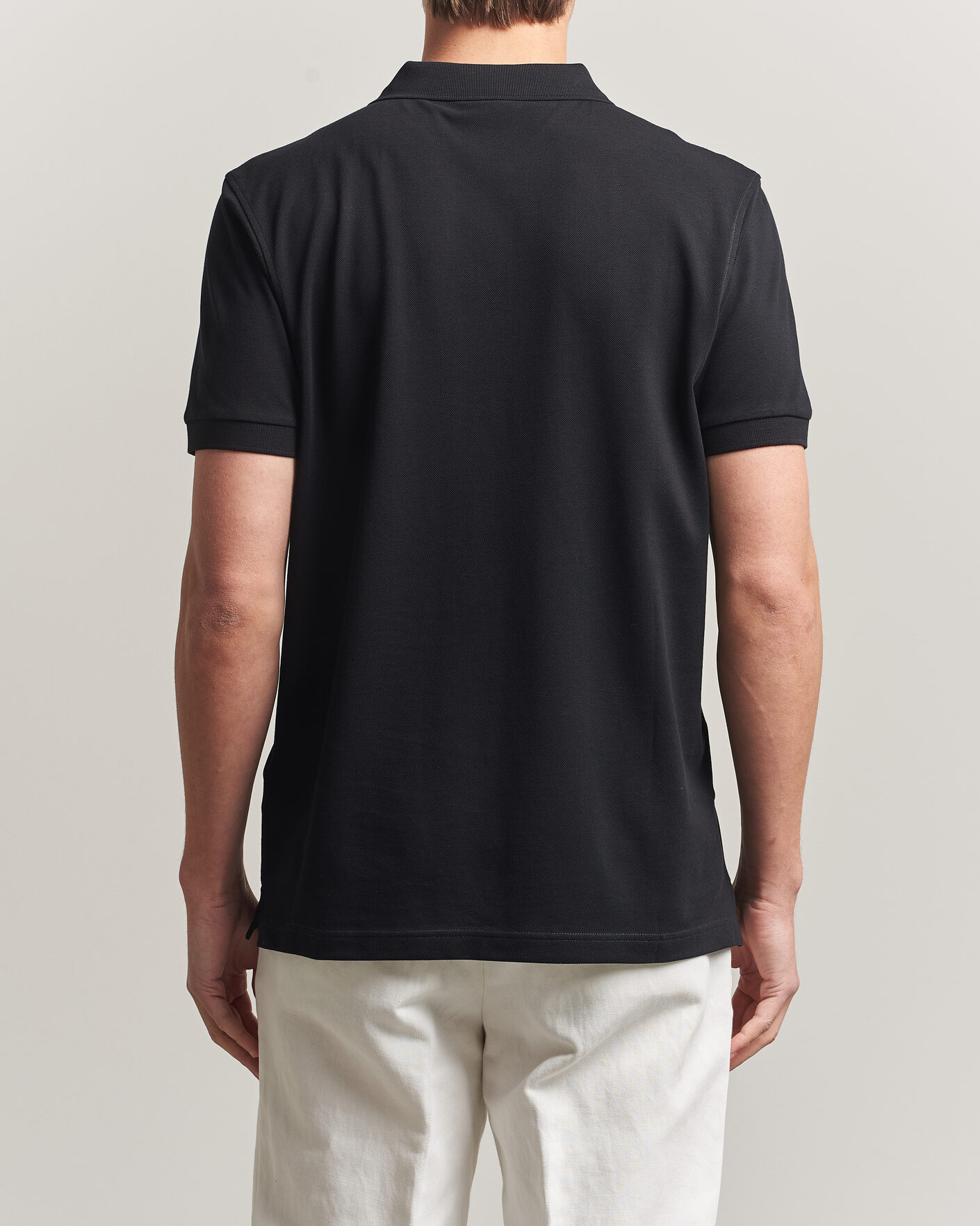 Herren | Poloshirts | Sunspel | Short Sleeve Pique Polo Black