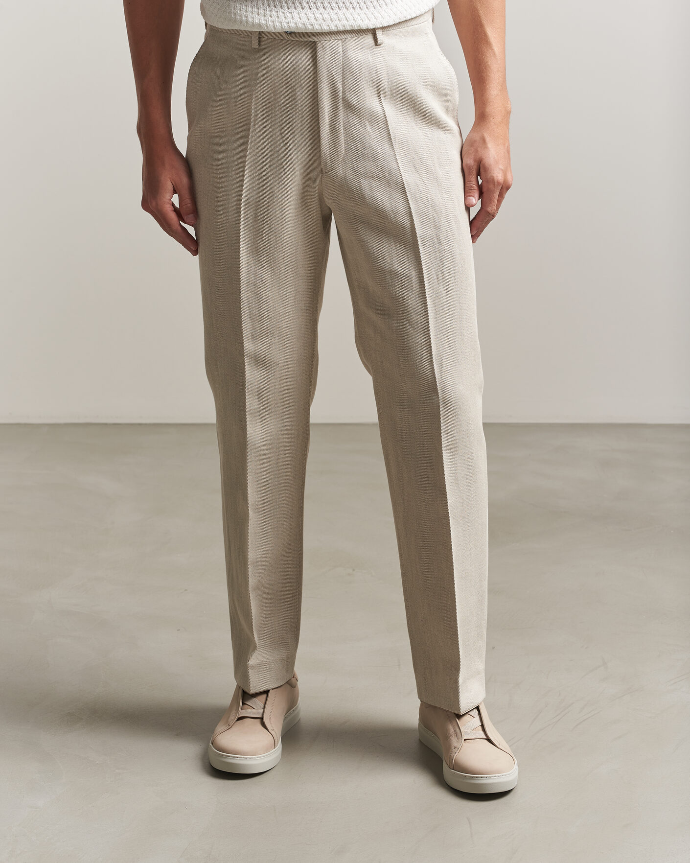 Herren | Sneaker | Myrqvist | Alnö Monochrome II Sneakers Beige Nubuck