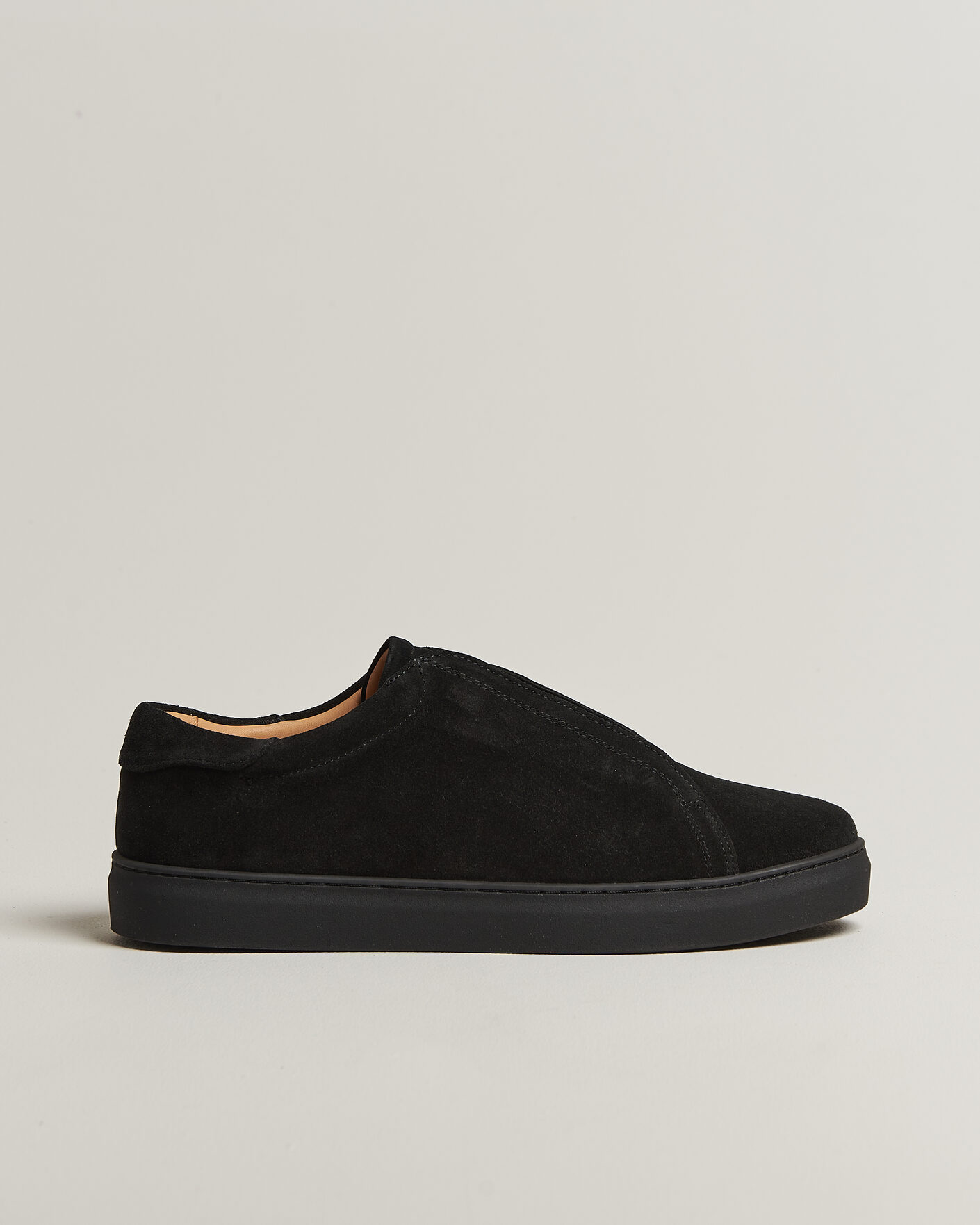Herren | Sneaker | Myrqvist | Alnö Monochrome II Sneakers Black Suede