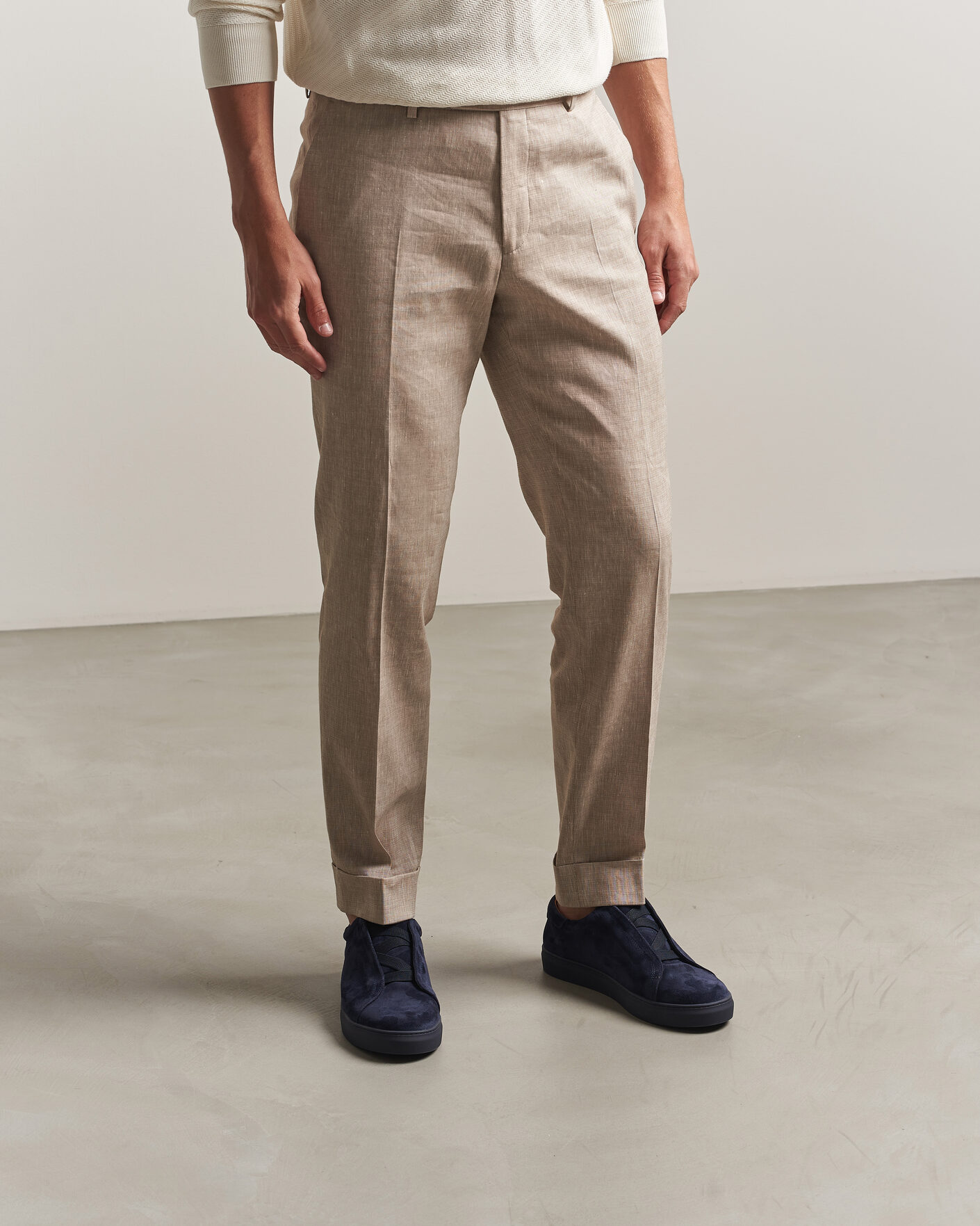 Herren | Sneaker | Myrqvist | Alnö Monochrome II Sneakers Midnight Blue Suede