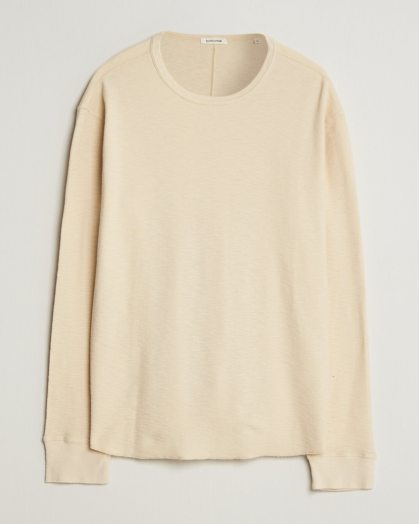 Herren | T-Shirts | Sunflower | Long Sleeve Waffle Tee Beige