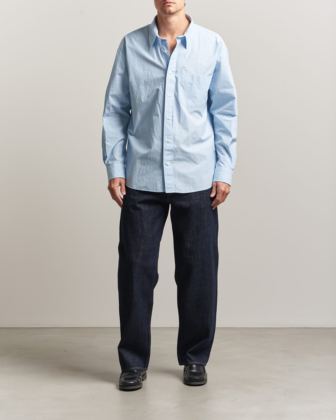 Herren | Hemden | Sunflower | New Base Shirt Light Blue Stripe