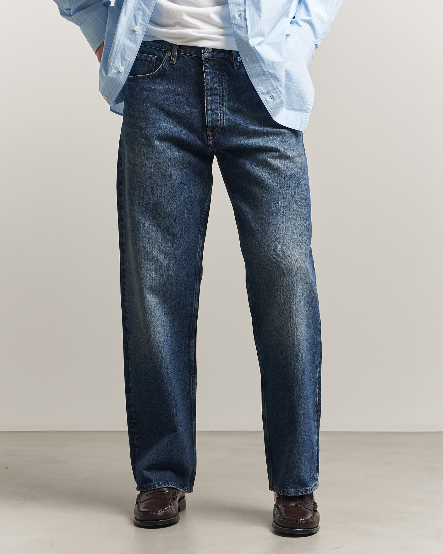Herren | Hosen | Sunflower | Loose Jeans Dark Blue Worn
