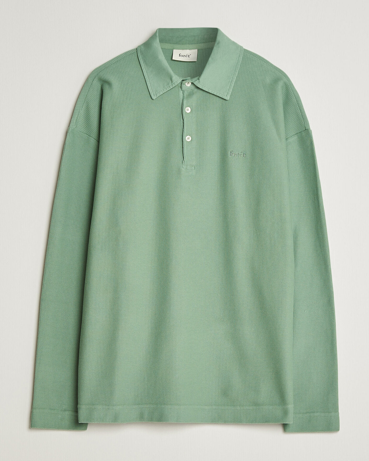 Herren | Poloshirts | Forét | Herb Textured Knit Polo Green Oxide