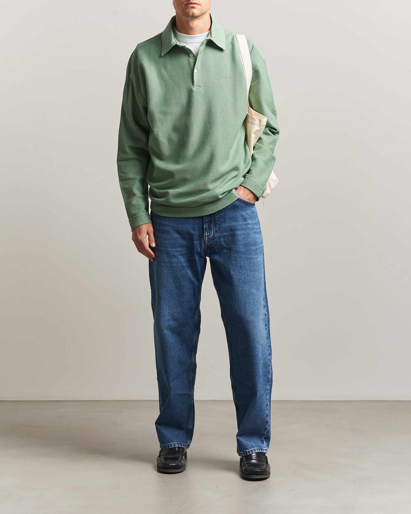 Herren | Poloshirts | Forét | Herb Textured Knit Polo Green Oxide