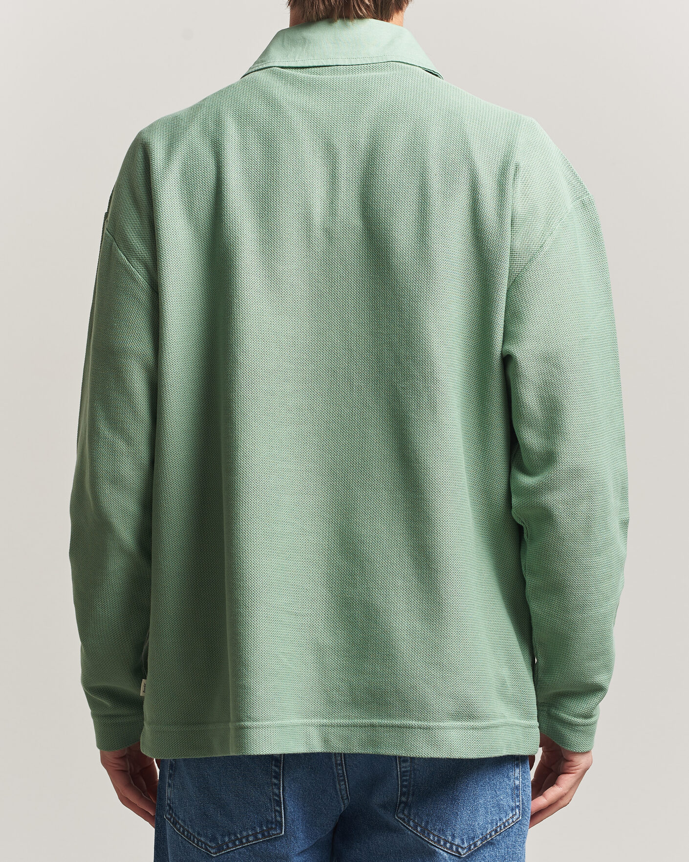 Herren | Pullover | Forét | Herb Textured Knit Polo Green Oxide
