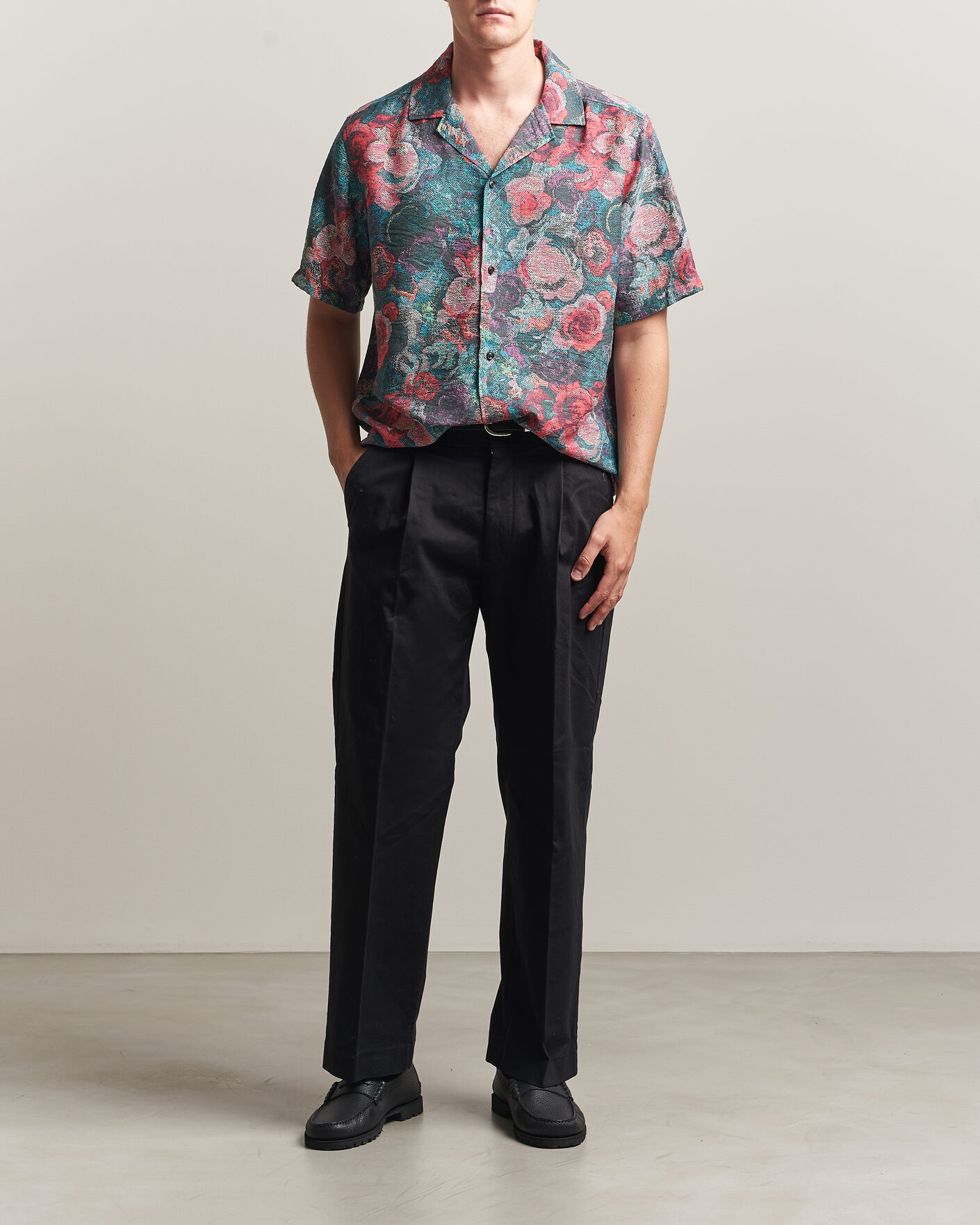 Herren | Hemden | LES DEUX | Bouquet AOP Short Sleeve Shirt Multi