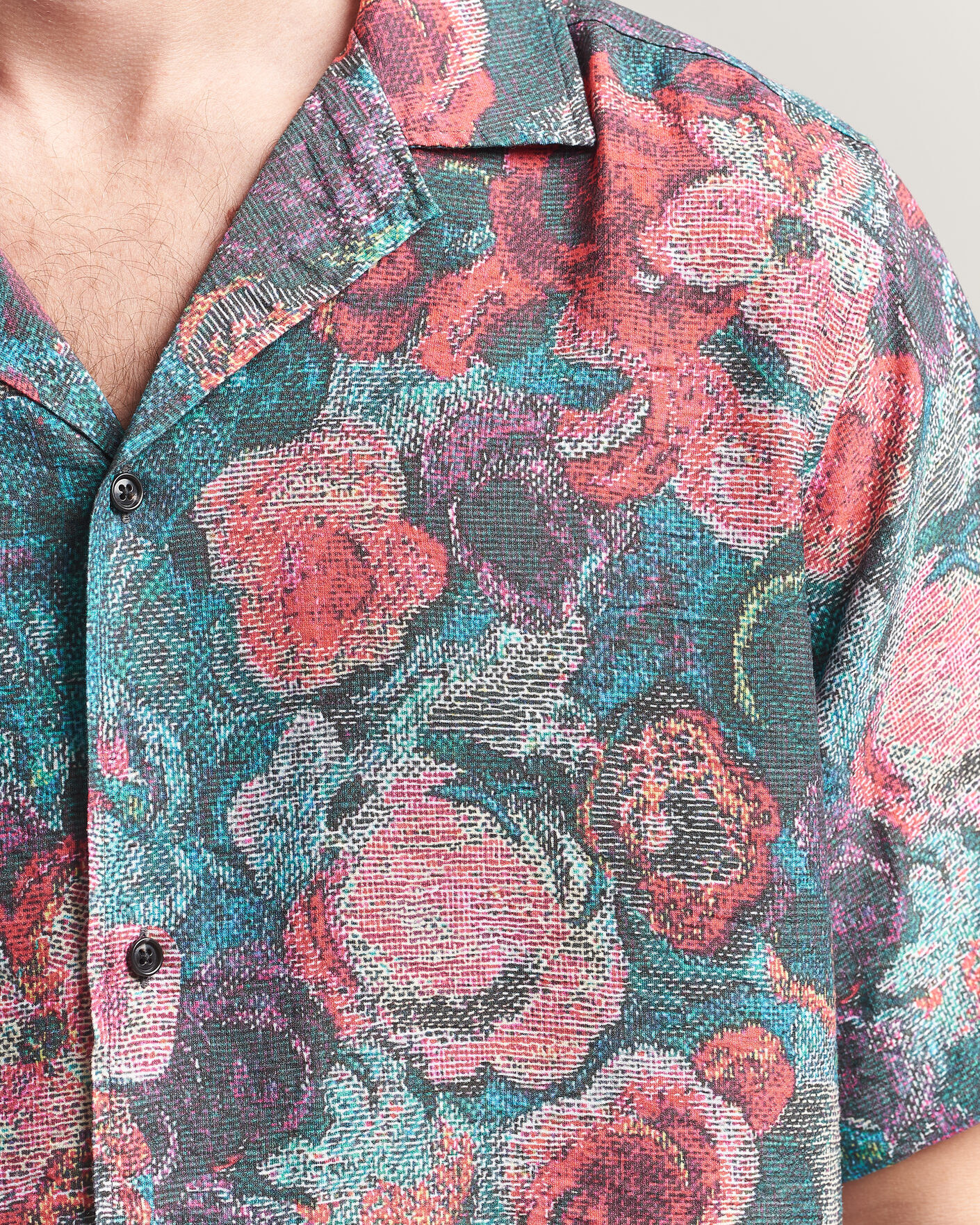 Herren | Hemden | LES DEUX | Bouquet AOP Short Sleeve Shirt Multi