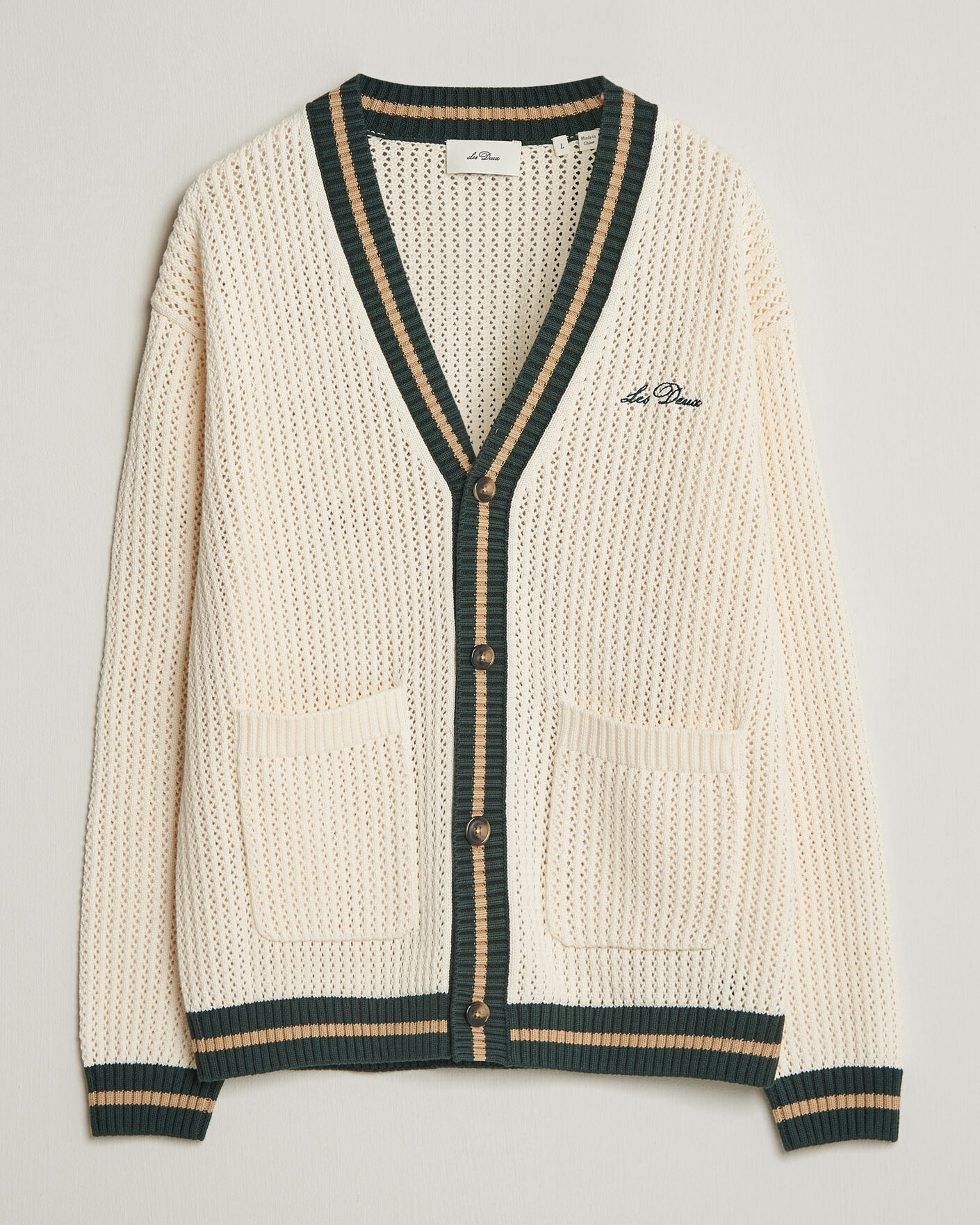 Herren | Pullover | LES DEUX | Lace Knitted Cardigan Eggnog White