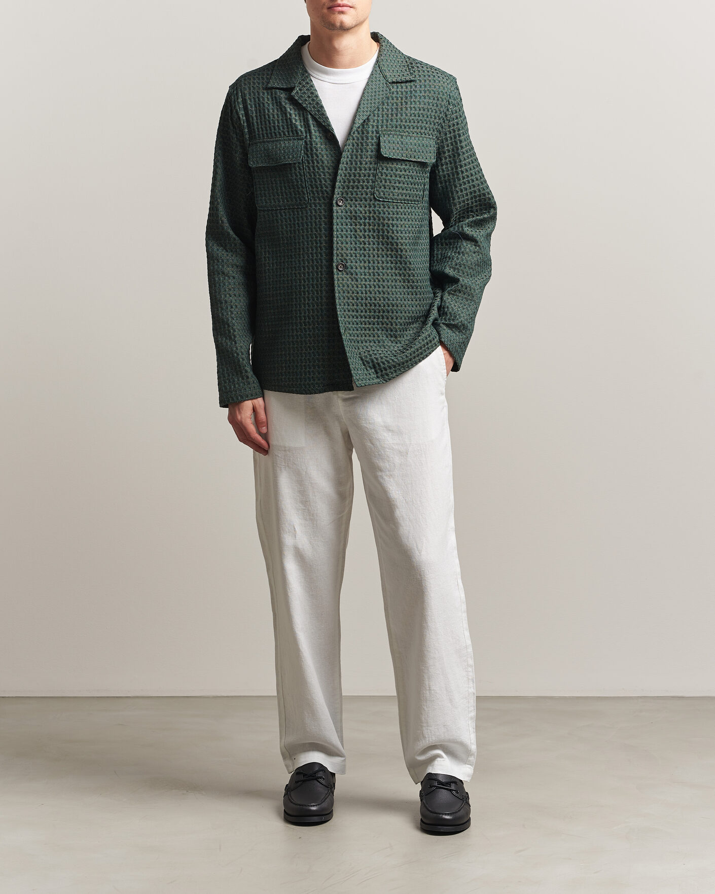 Herren | Hosen | LES DEUX | Linen Comfort Suit Pants White