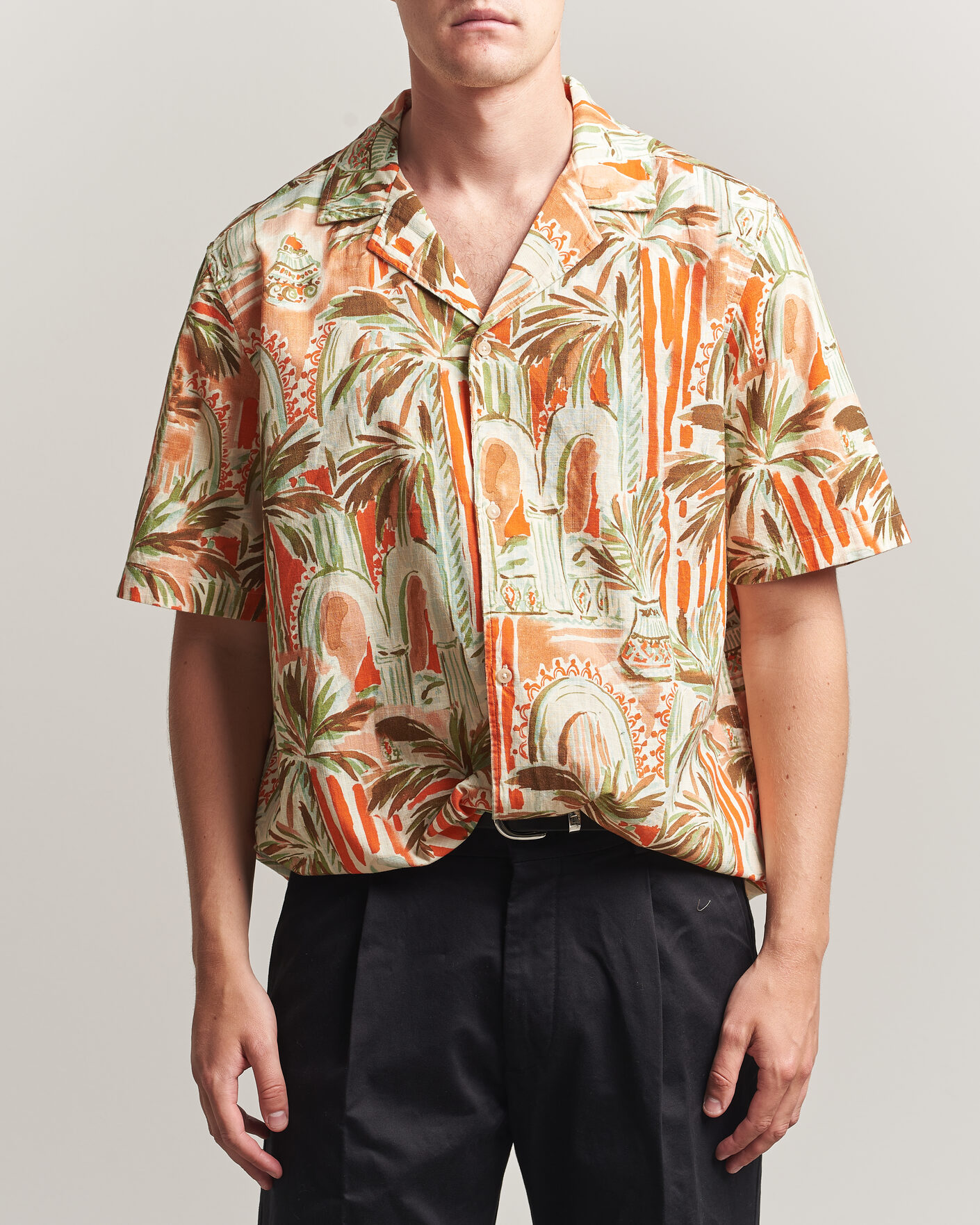 Herren | Hemden | LES DEUX | Palm AOP Short Sleeve Shirt Multi