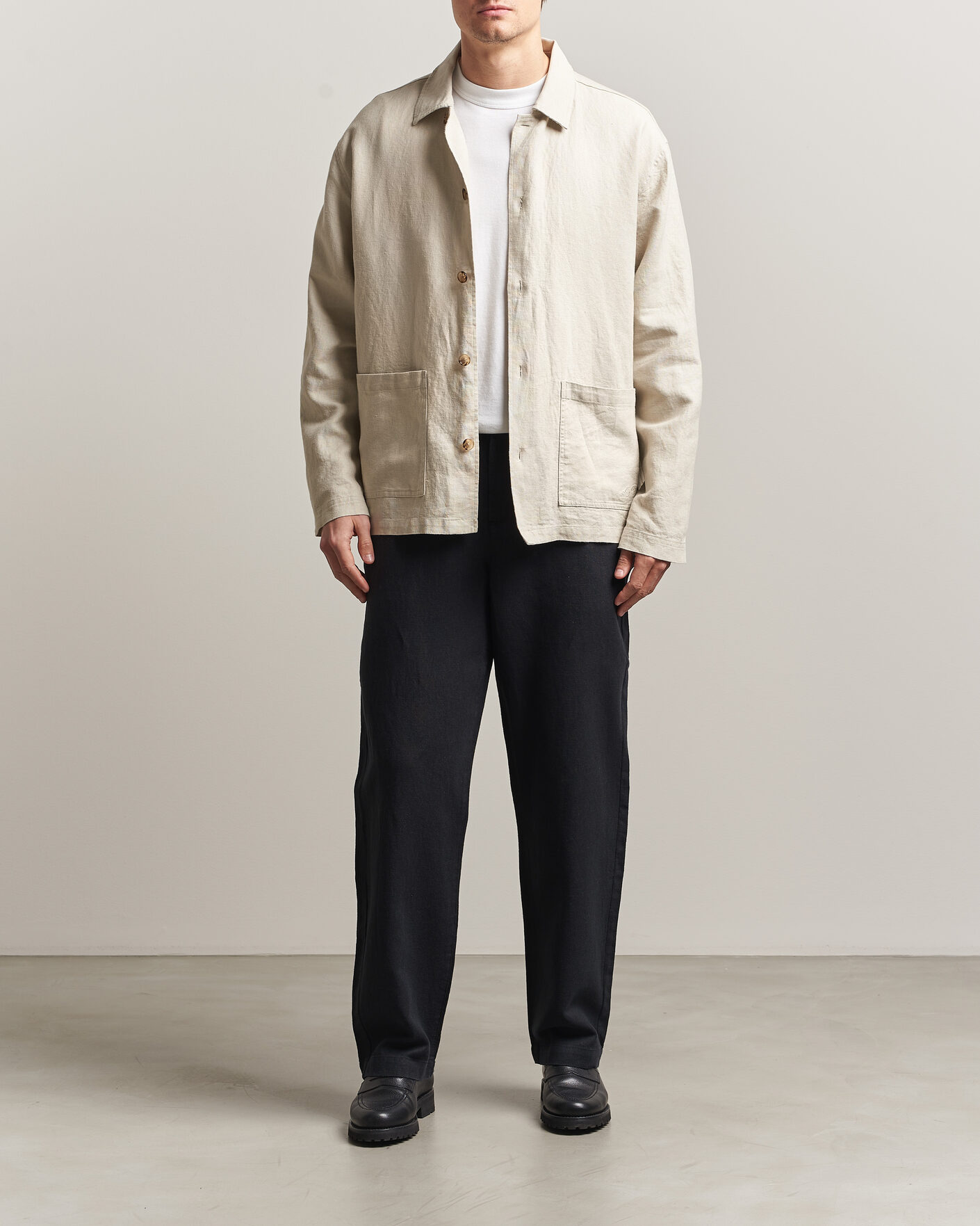 Herren | Hemden | LES DEUX | Linen Overshirt Light Sand