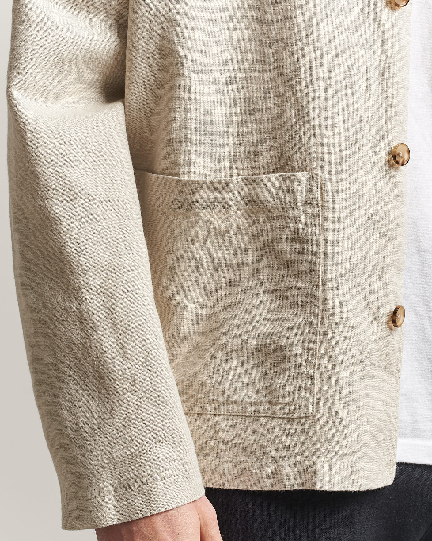 Herren | Hemden | LES DEUX | Linen Overshirt Light Sand